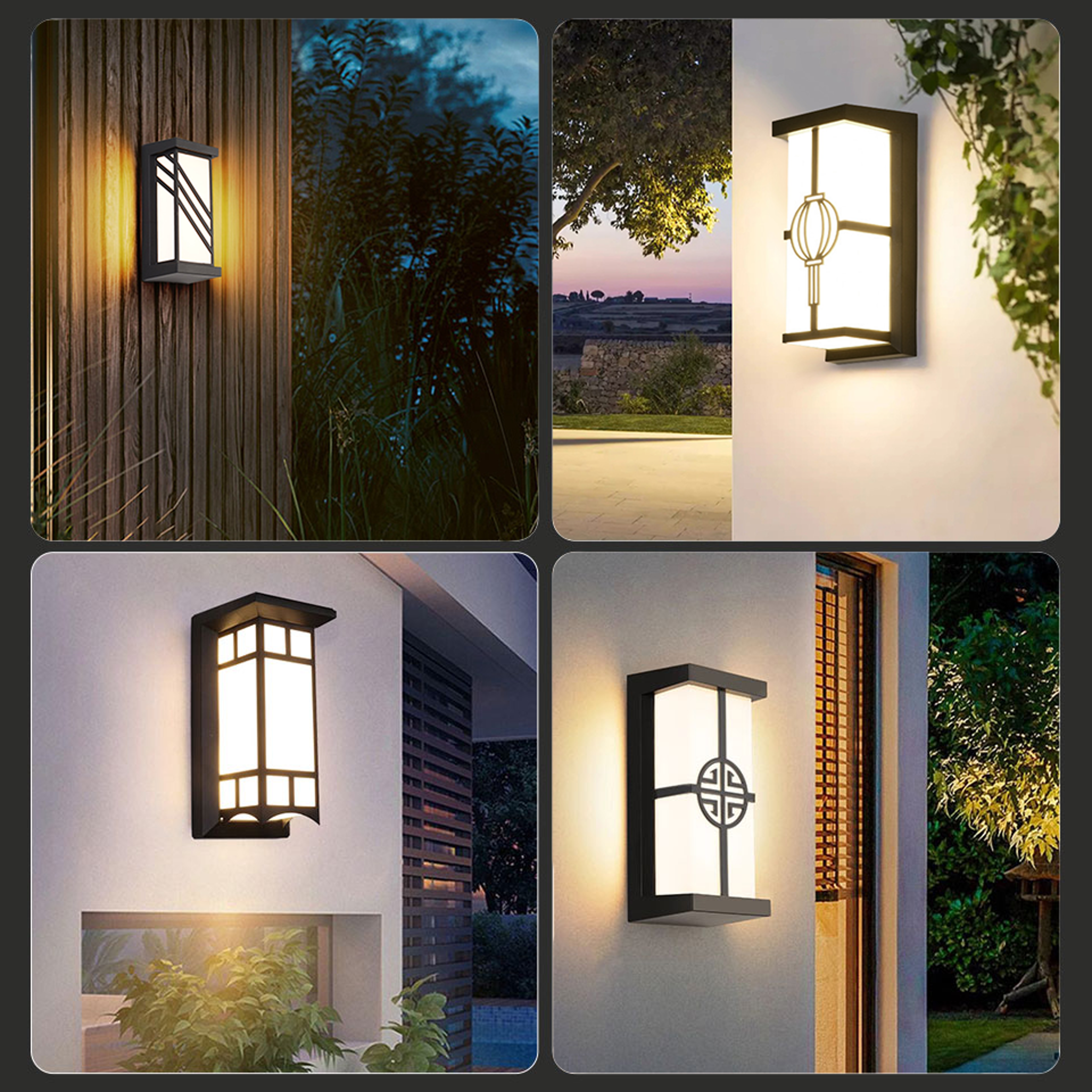 Waterproof Sensor Wall Light Exterior Garden Lamp For Porch Balcony Street 0