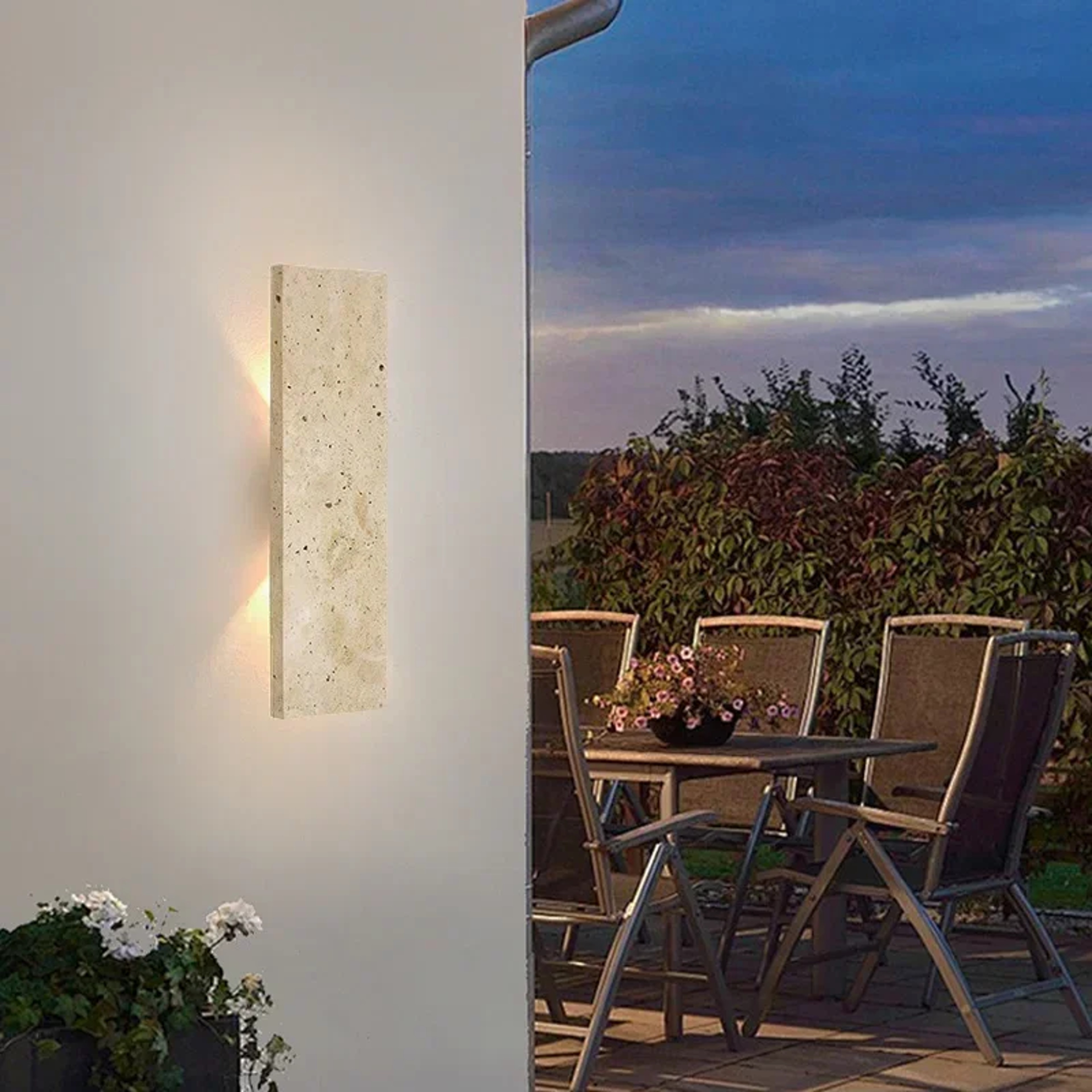 LED Wall Lamp Bedroom, Wall Lamps Strip Natural Stone Wall Lights for Outdoor Exterior Lighting Fixtures – view 3