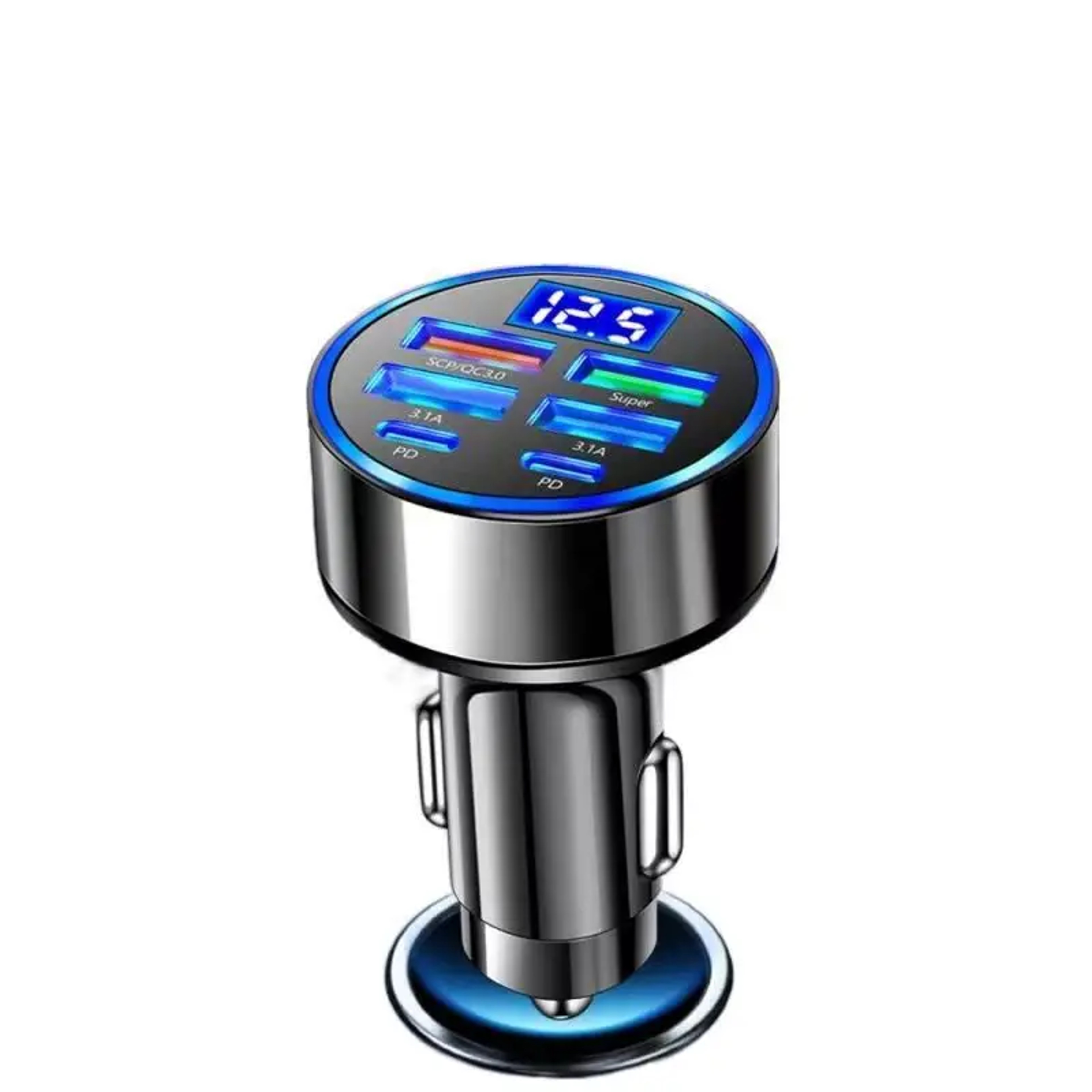 Super Fast Charger Adapter With Voltage Display For IPhone Pro Max Samsung Android Phones In Car 6