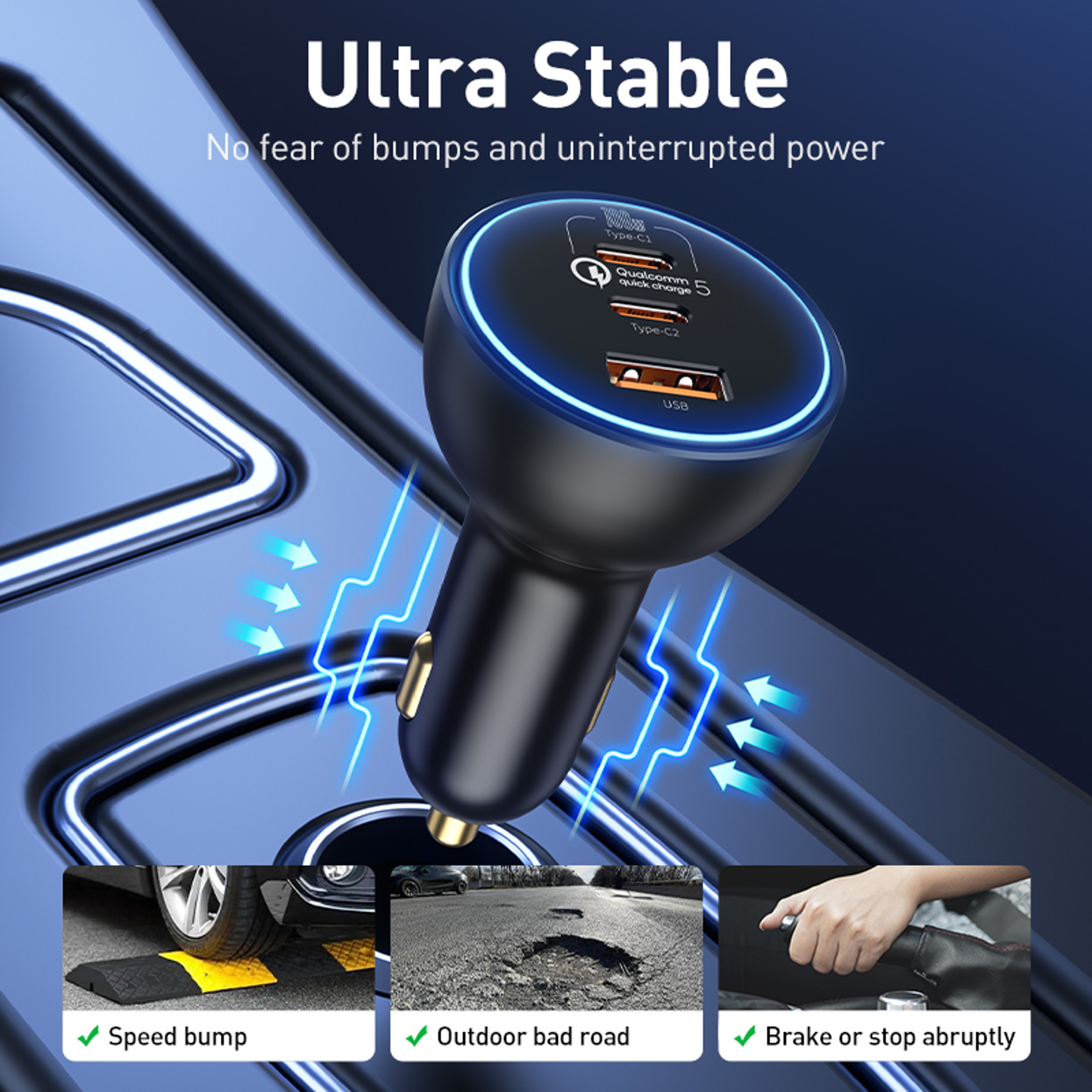 PPS USB Type C Car Phone Charger For IPhone Quick Charging For Tablets And Laptops 4