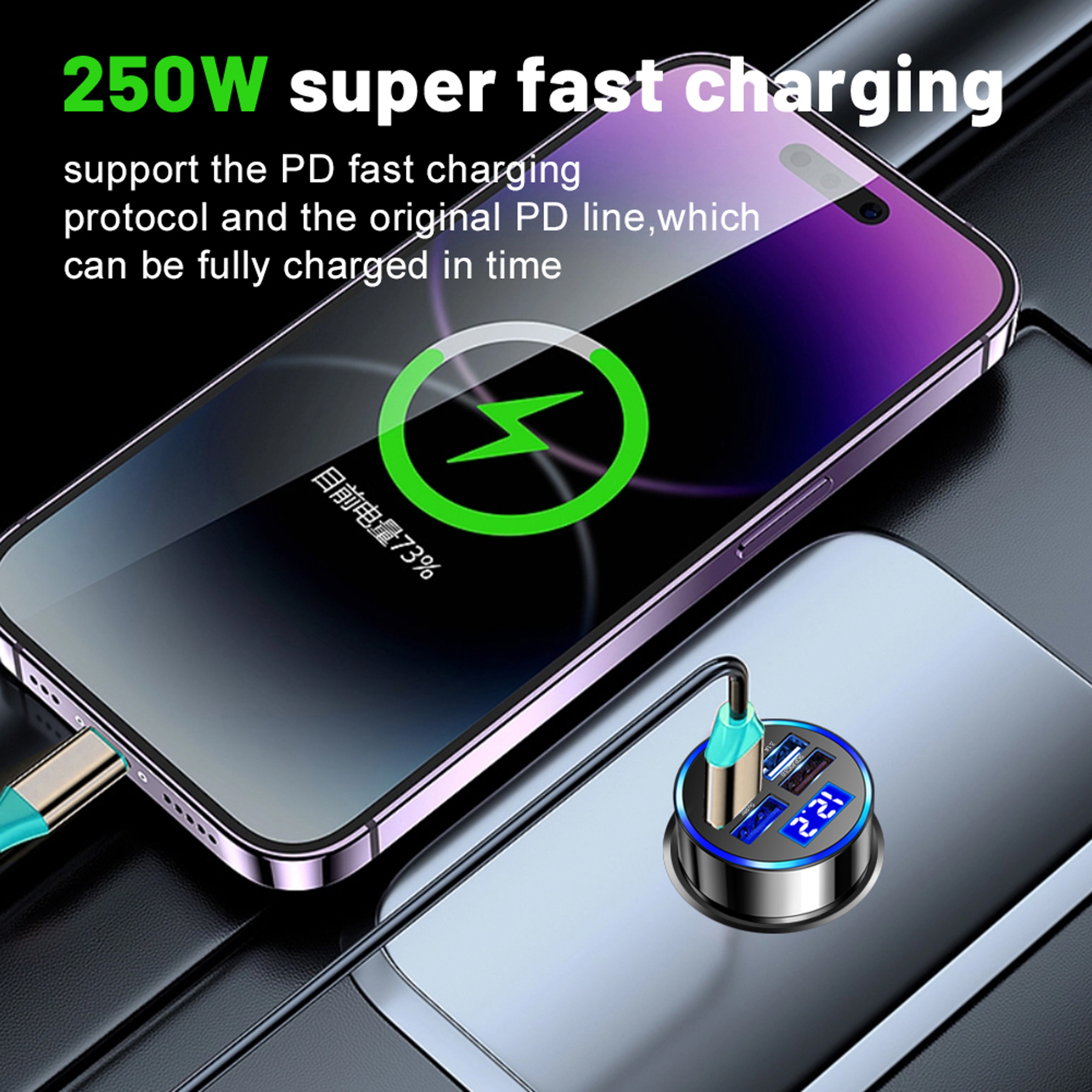 Mini USB Car Charge Adapter Fast Charging For IPhone Xiaomi Huawei Mobile Phones In Car 3