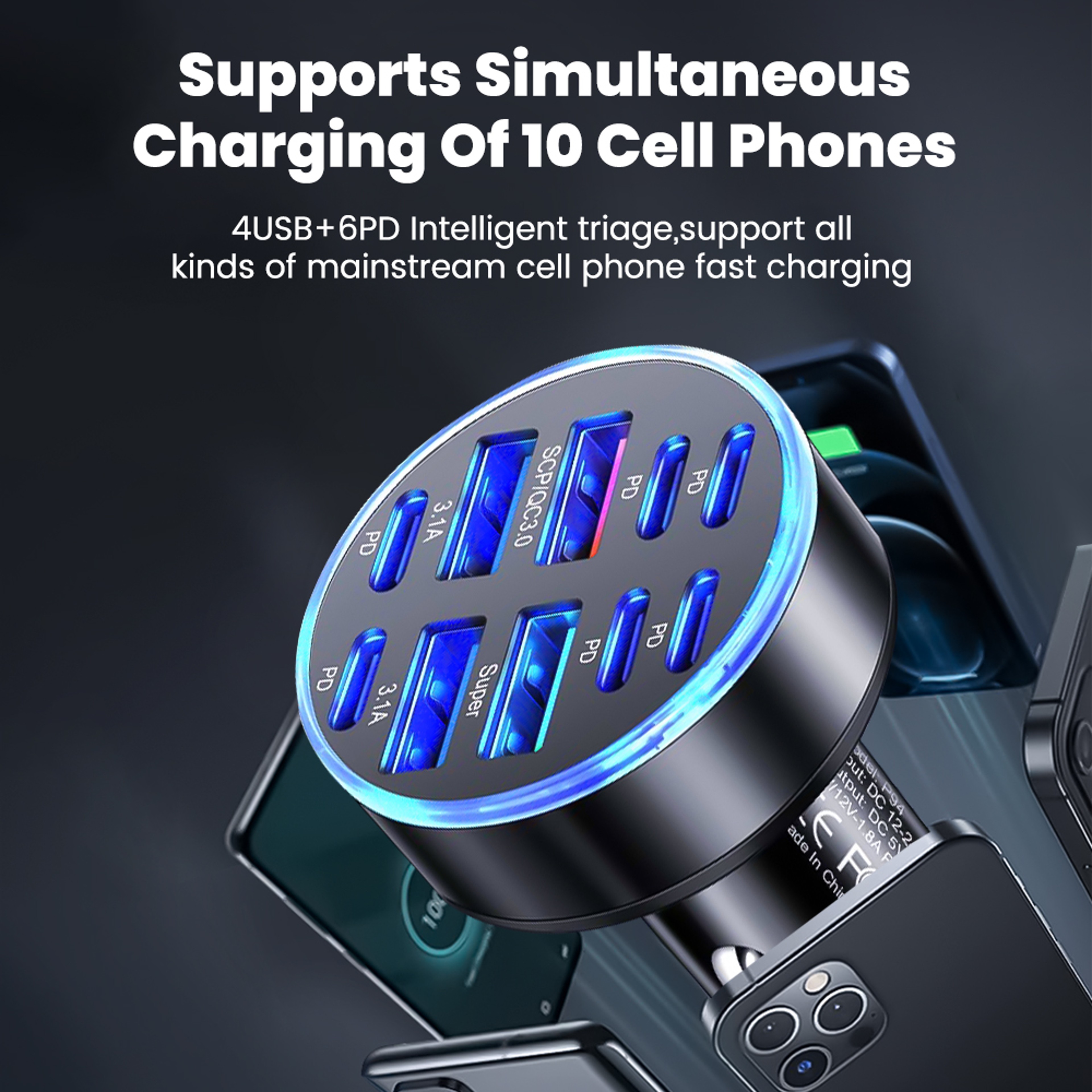 Fast Charging Car Charger Adapter for iPhone, Samsung, Huawei, Xiaomi, Quick Charge Car Phone Charger – view 4