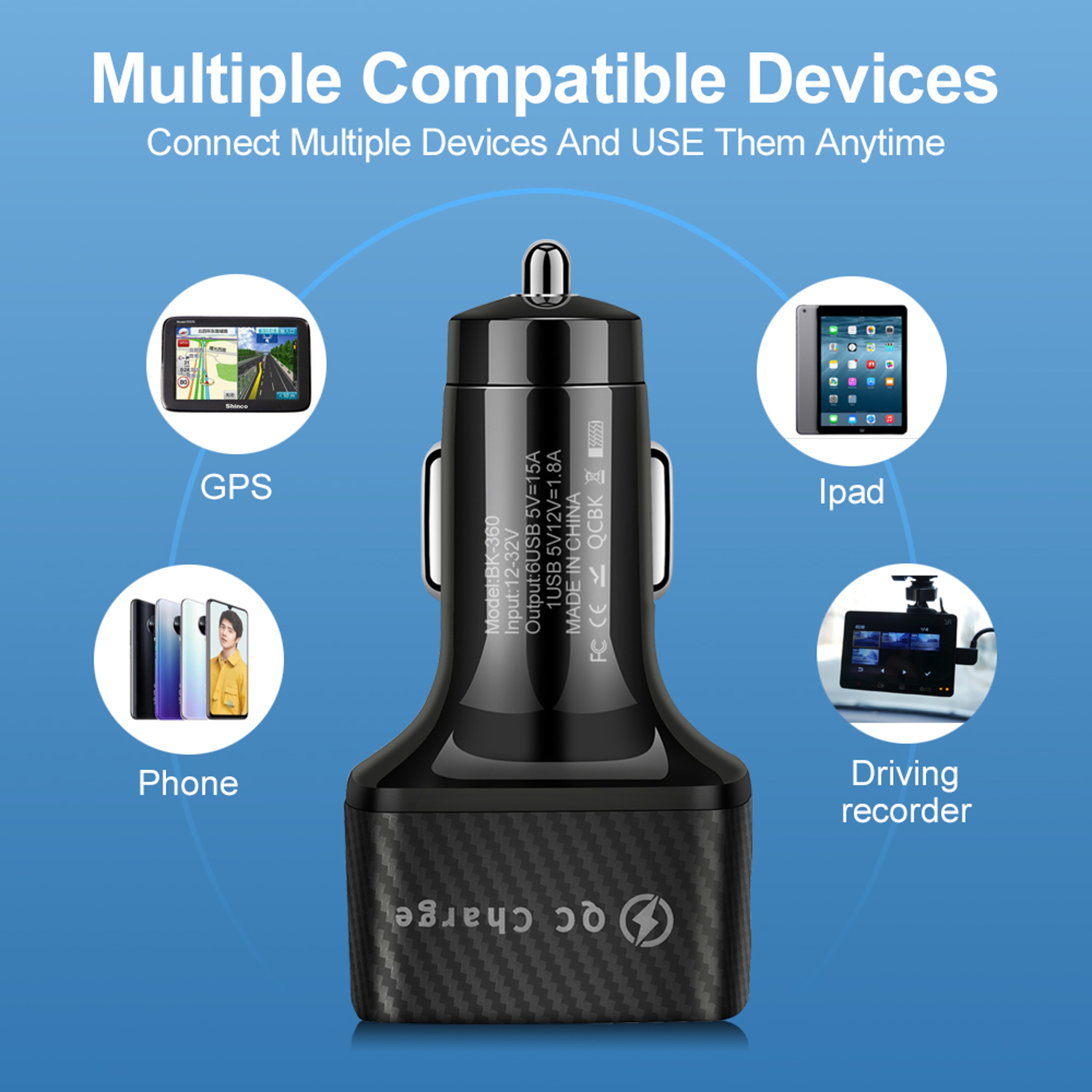 Car Phone Charger Adapter in Car for iPhone Samsung Huawei Xiaomi Car Charger Fast Charging – view 4