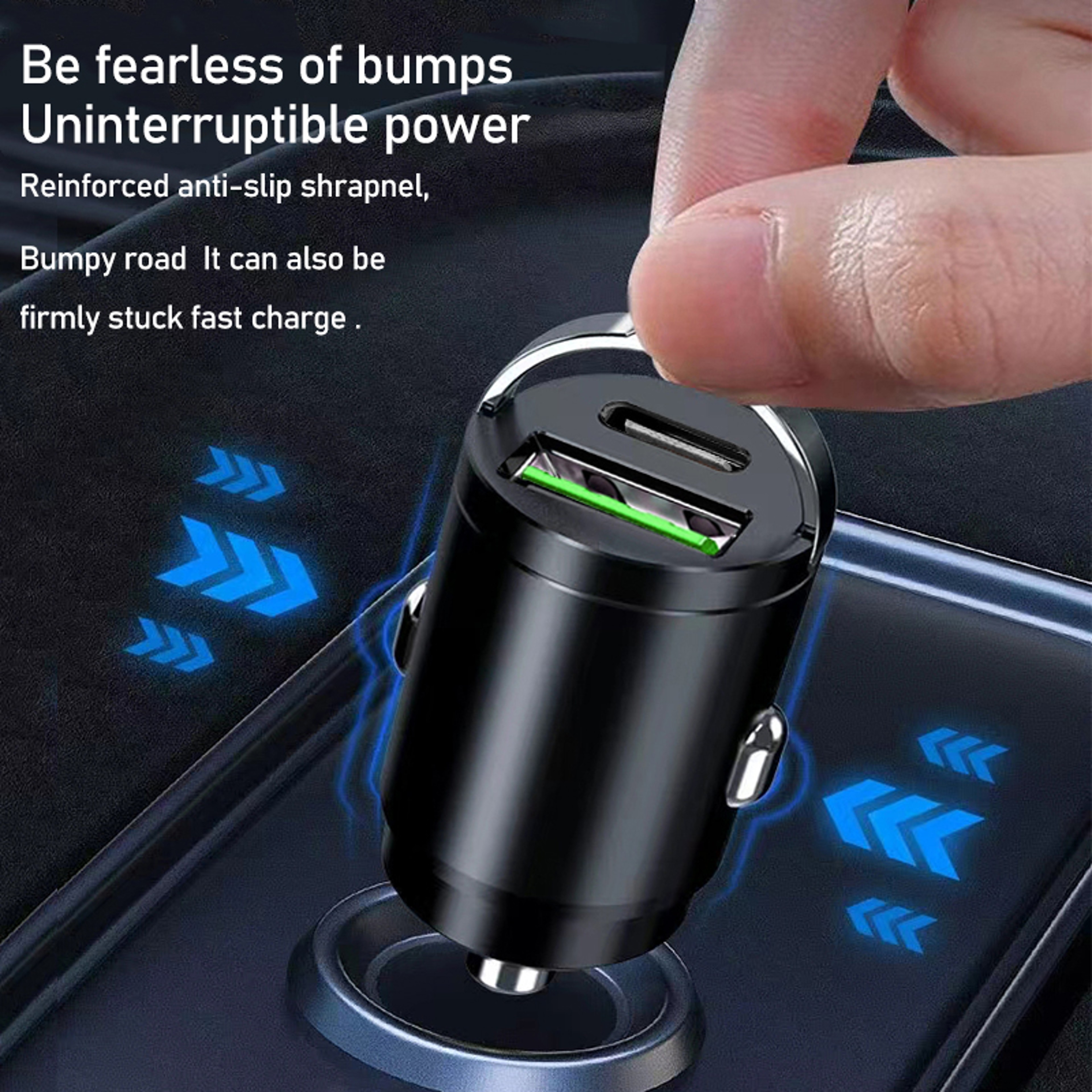 USB C Fast Charging Car Charger Car Phone Charger Adapter For Samsung Huawei Xiaomi IPhone 3