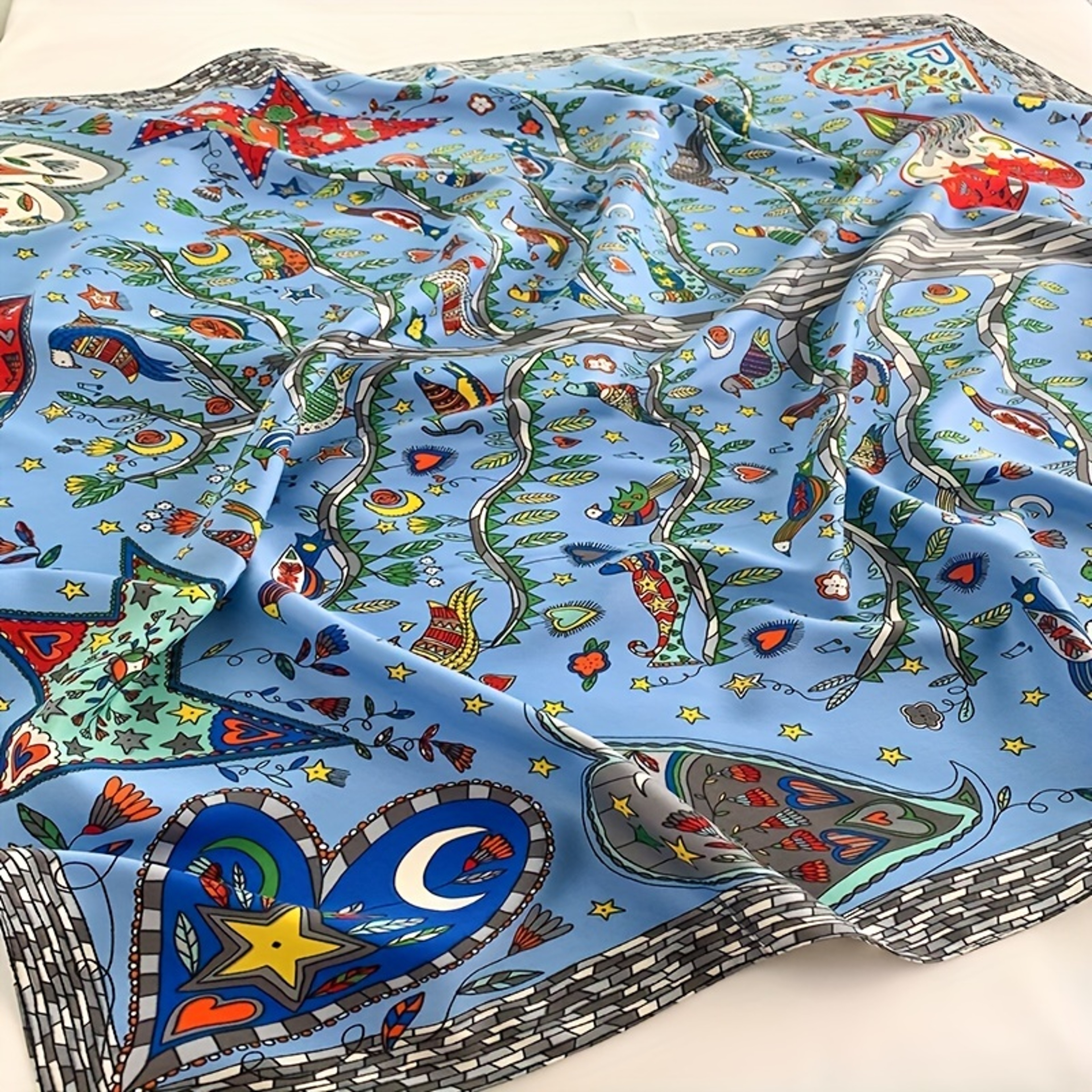 Elegant Twill Silk Feeling Shawls And Wraps Luxury Hair Scarves Tree Print Bandana Hijab Pashmina 5