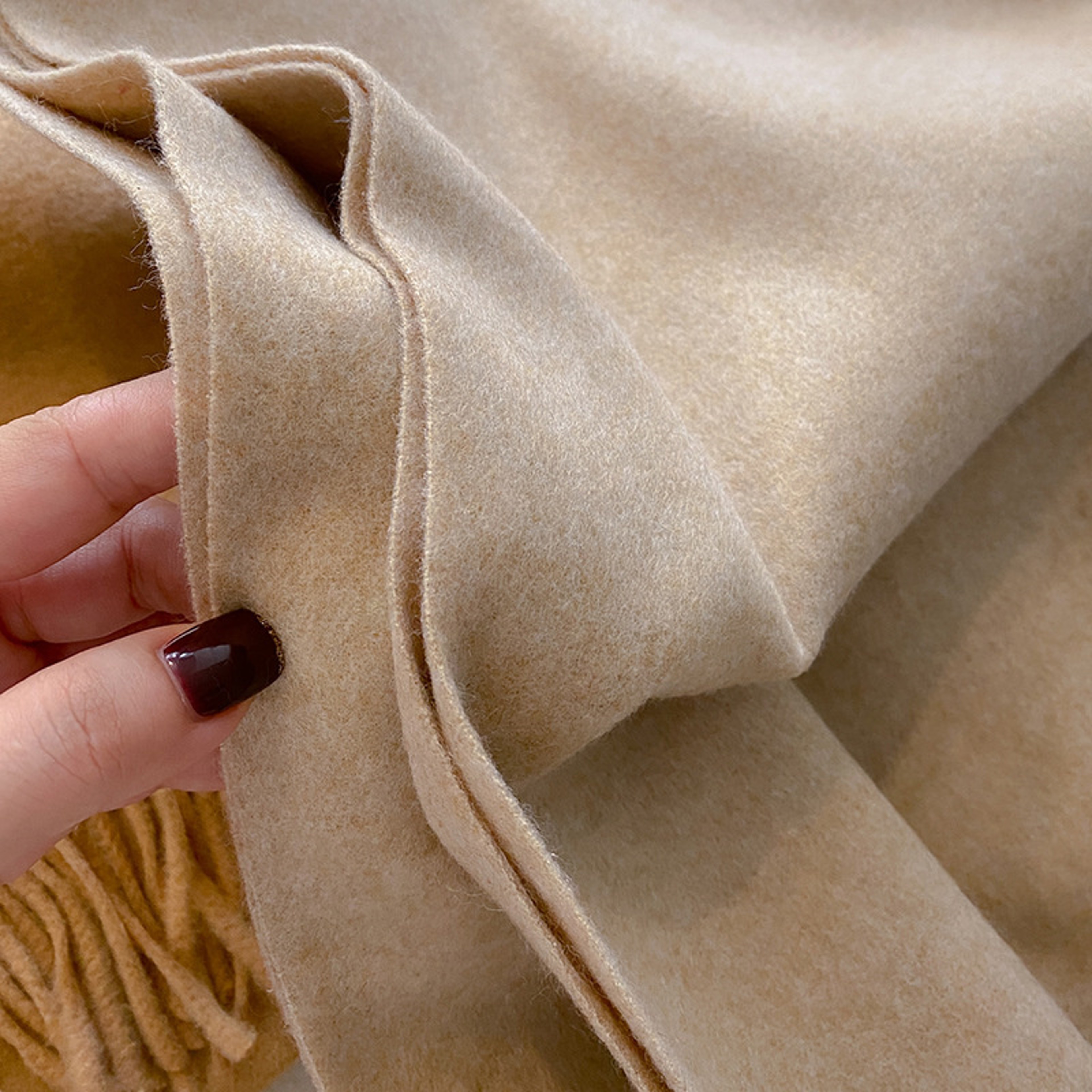 Cashmere Wool Scarf Women Pashmina Soft Thick Shawls Wraps Bufanda 5