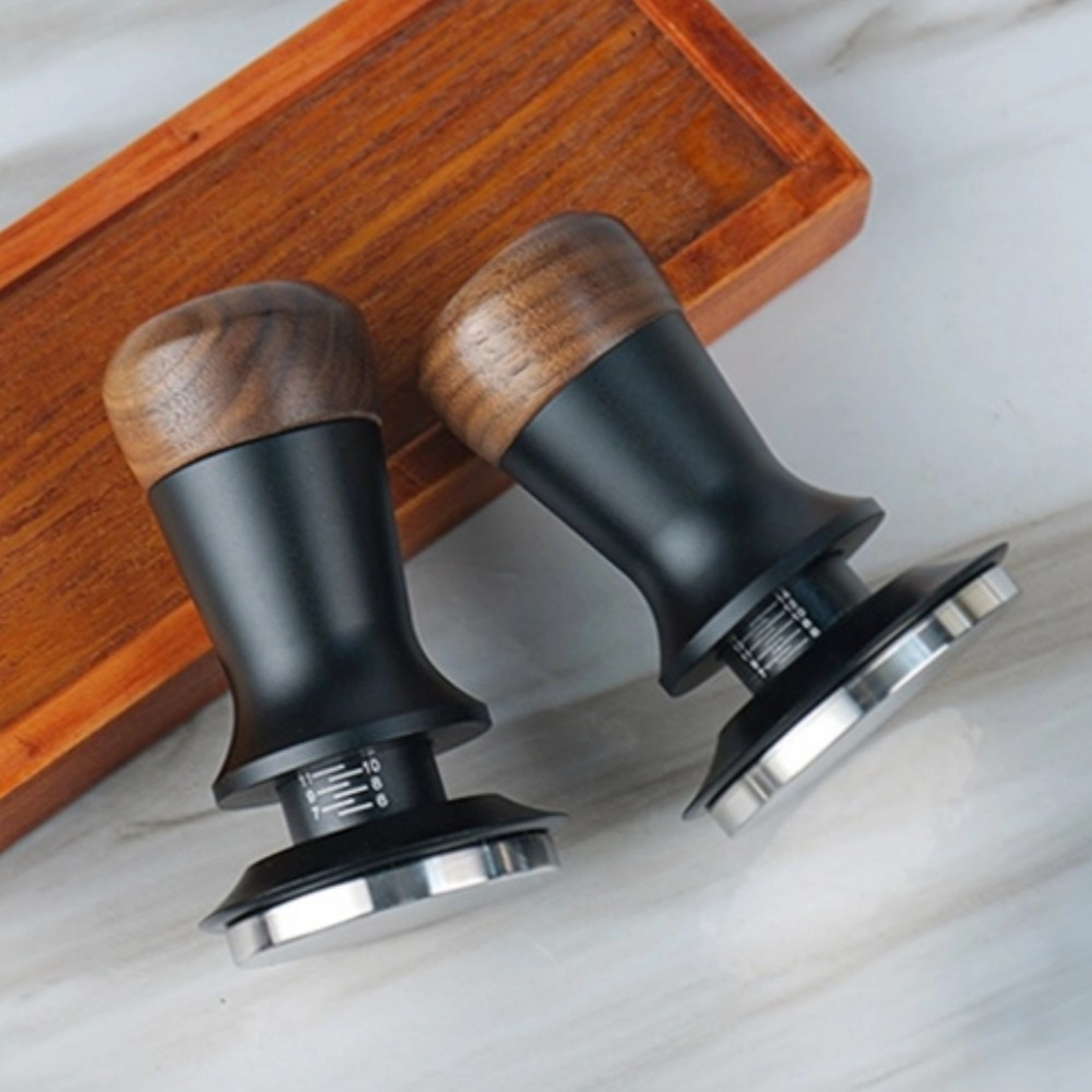Manual Espresso Tamper With Constant Pressure Walnut Wood Coffee Tamper Professional Barista Tool F 3