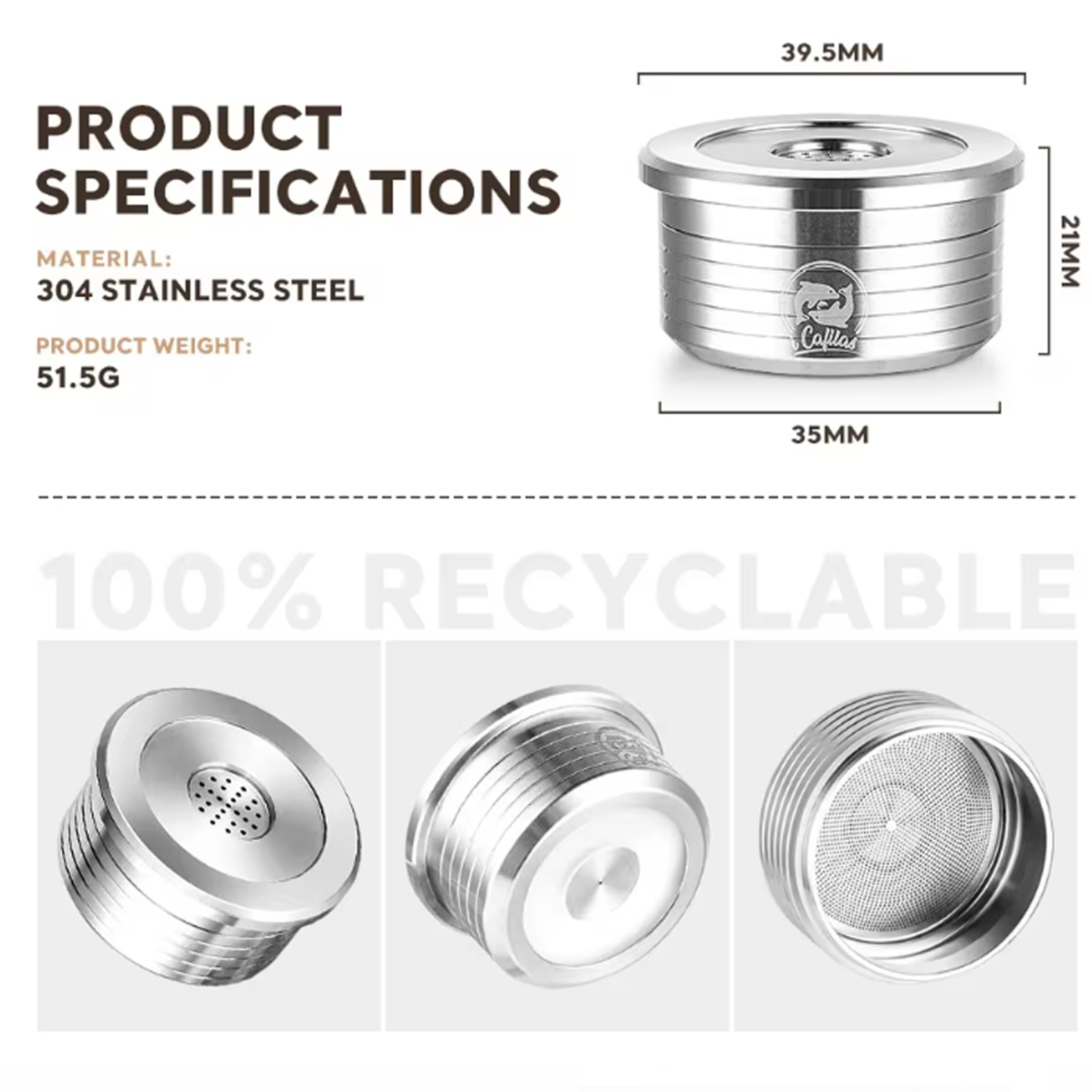 Stainless Steel Coffee Capsule Cup Reusable Filter For Delta Q Coffee Accessories 1