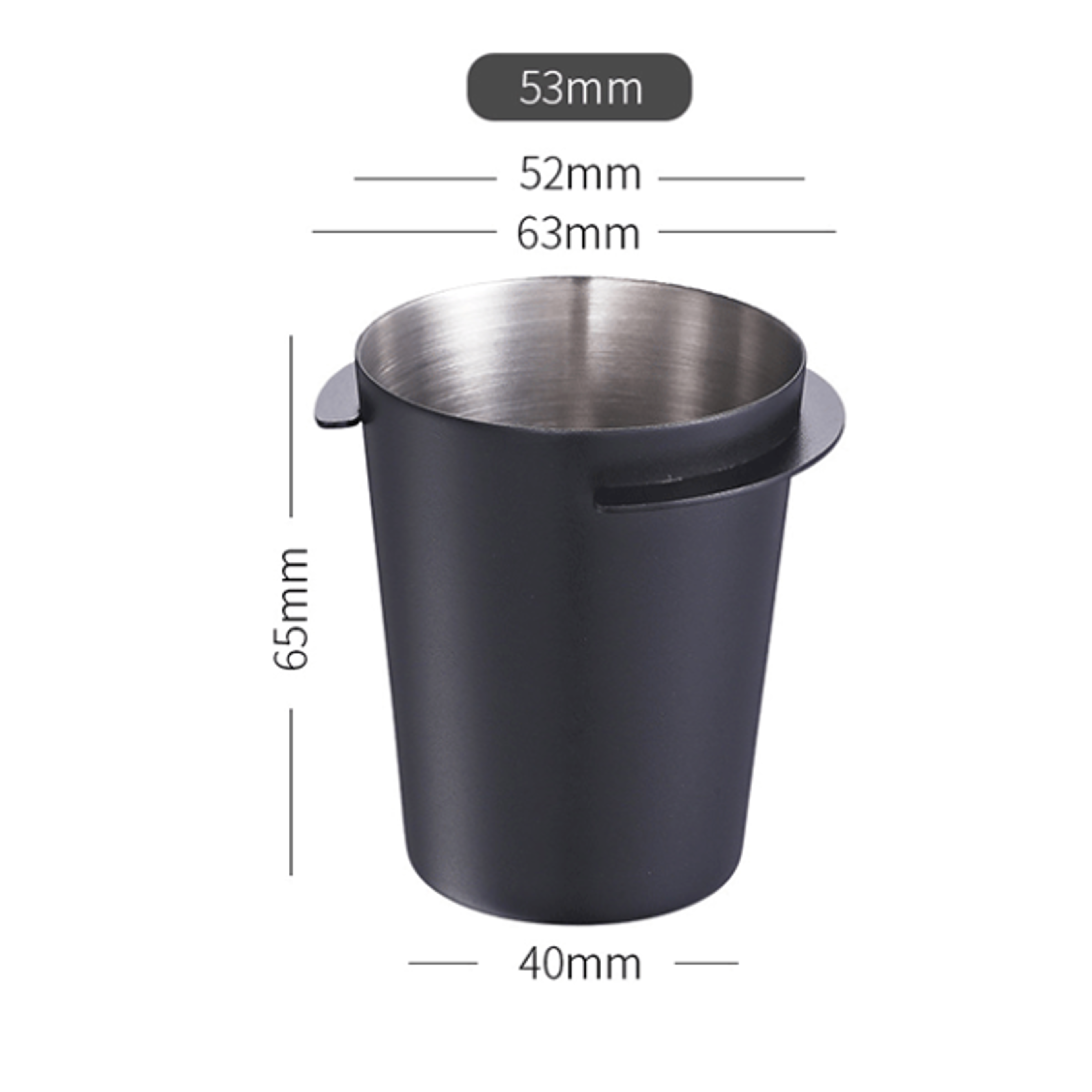 Dosing Cup Sniffing Mug for Espresso Machine Wear Resistant Stainless Steel Coffeeware Accessories