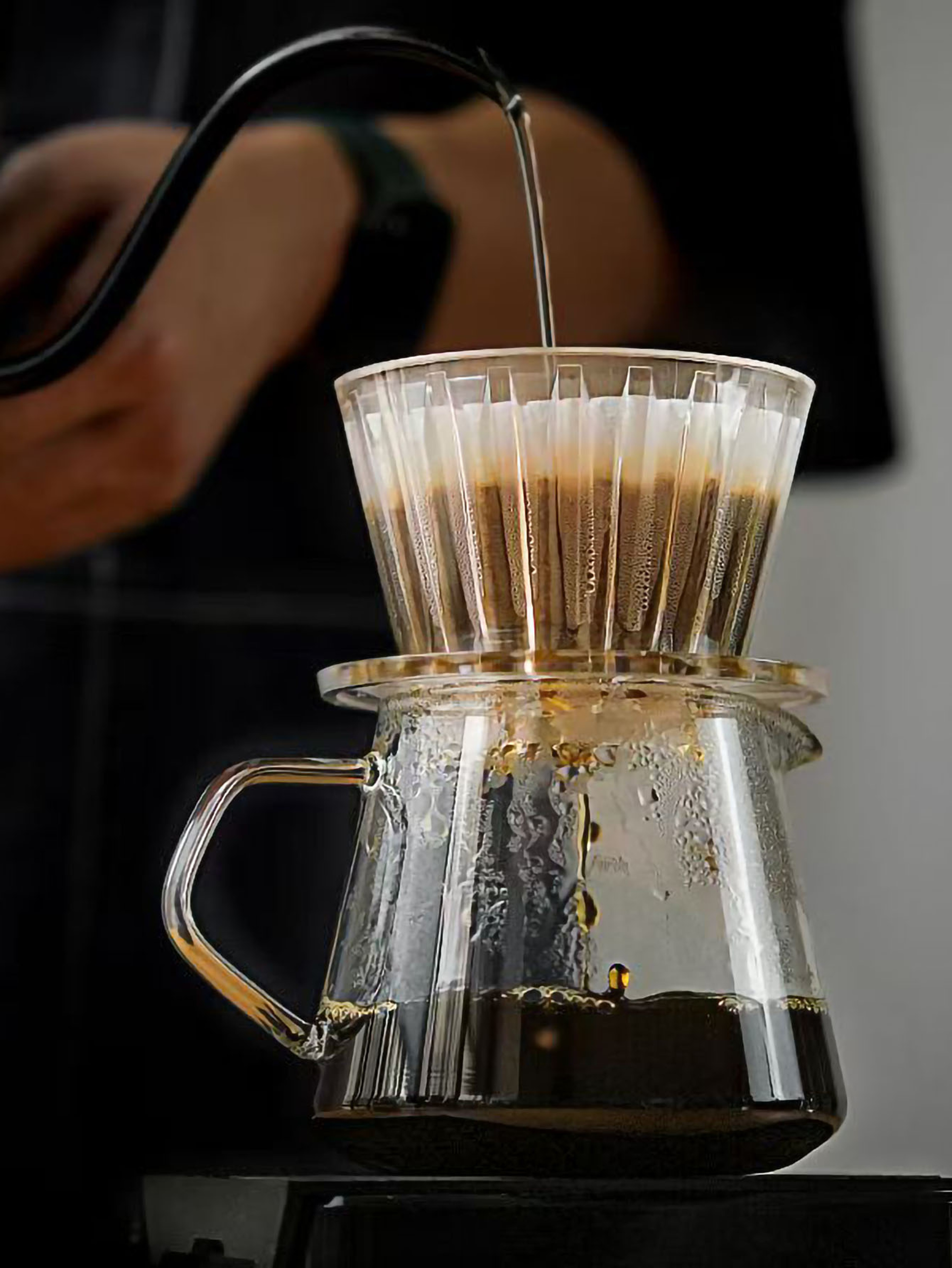 Flat Bottom Coffee Maker Filter Cups Crystal Eye Pour Over For Better Uniformity 0