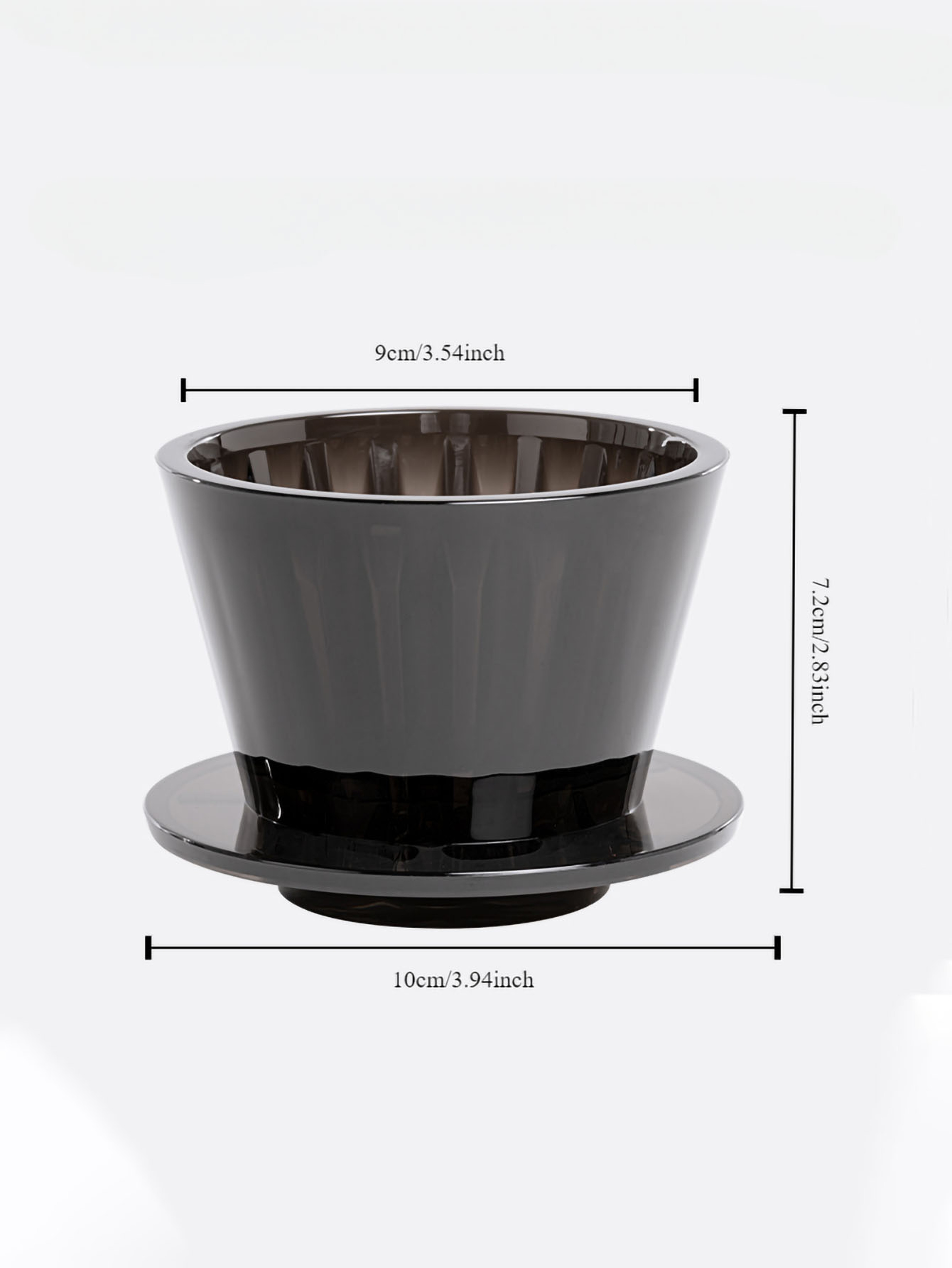 Flat Bottom Coffee Maker Filter Cups Crystal Eye Pour Over For Better Uniformity 6