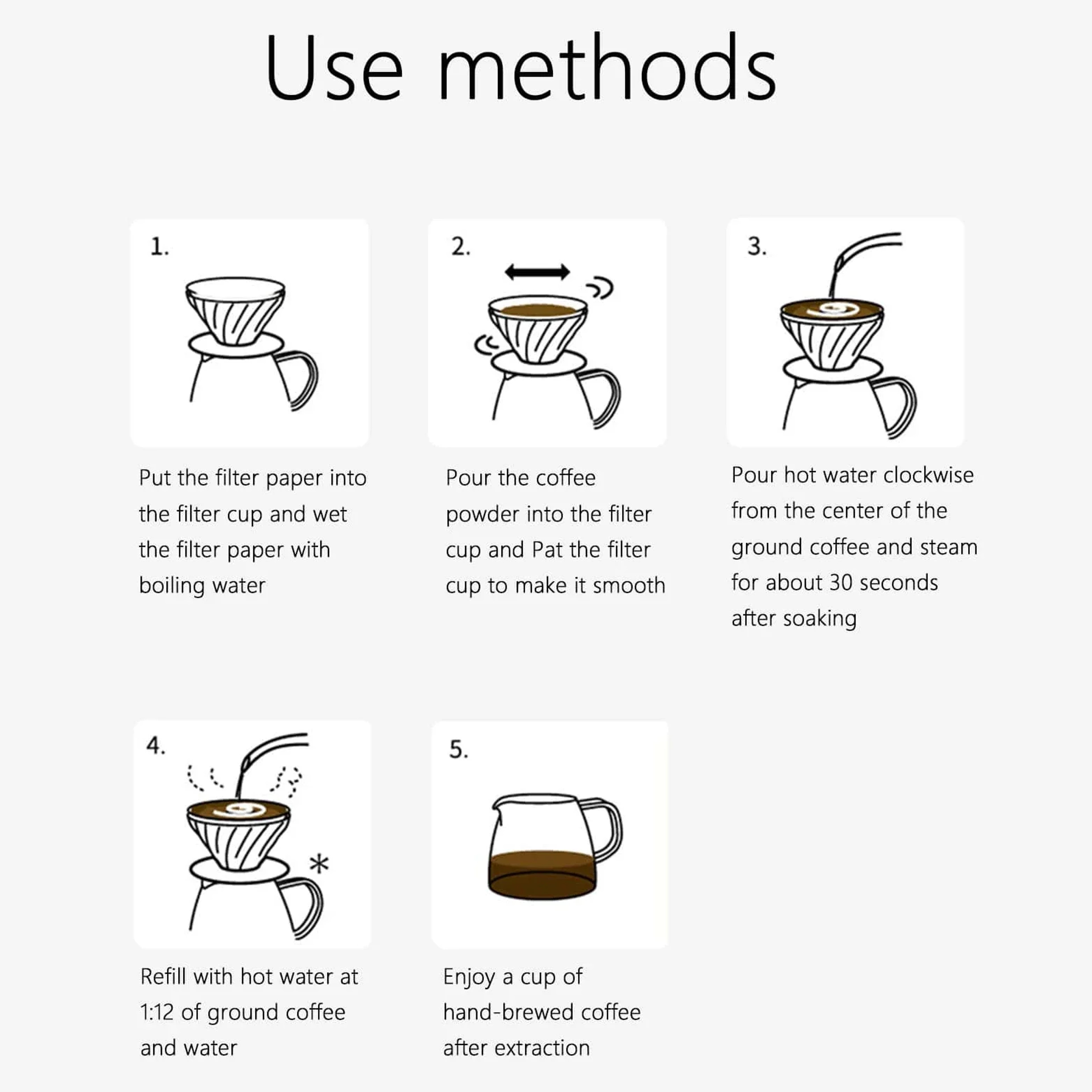 Premium Coffee Filter Papers for Hand Drip and American Coffee Makers – view 4