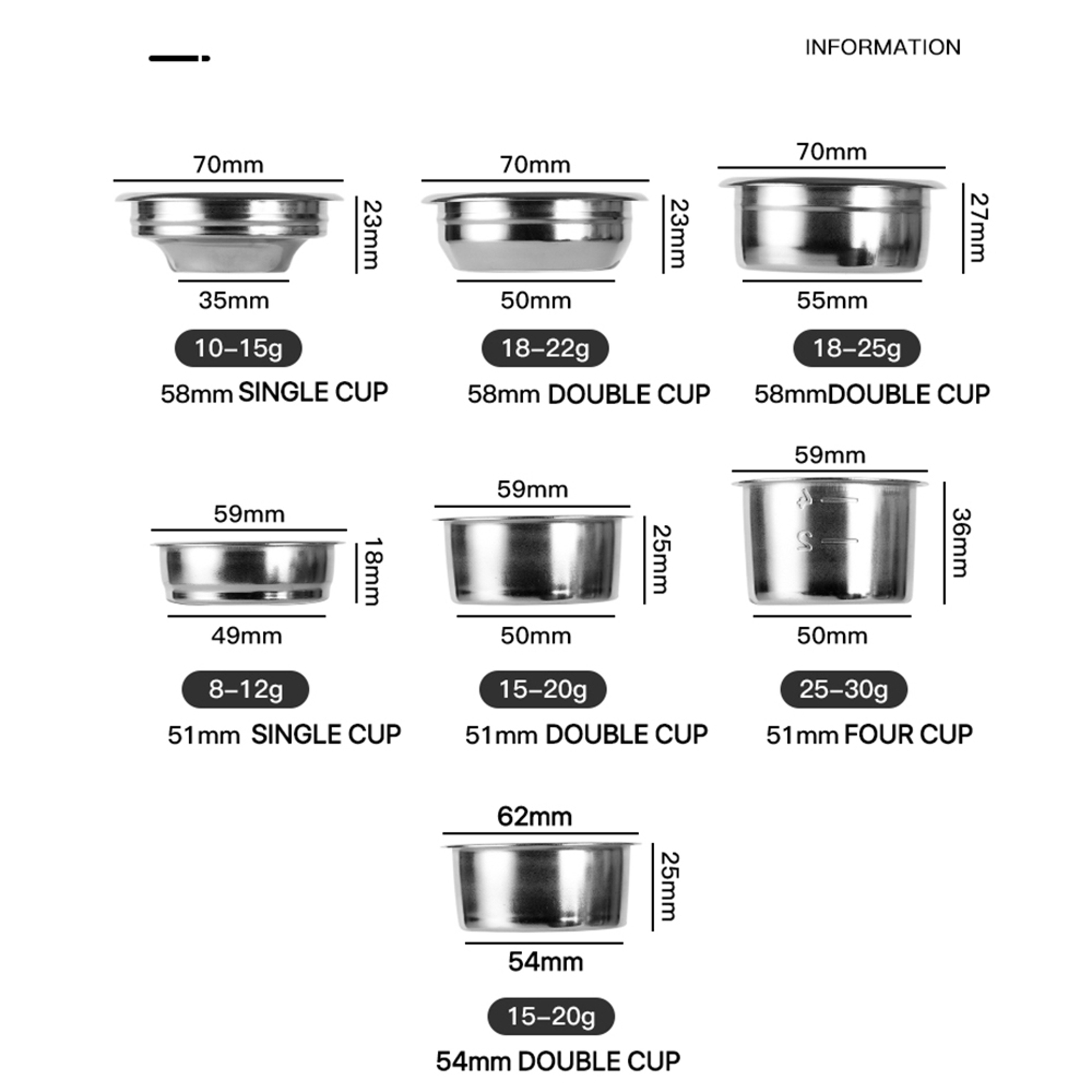 Universal Coffee Powder Bowl Stainless Steel Coffee Filter Basket Bottomless Coffee Bowl With Handl 1