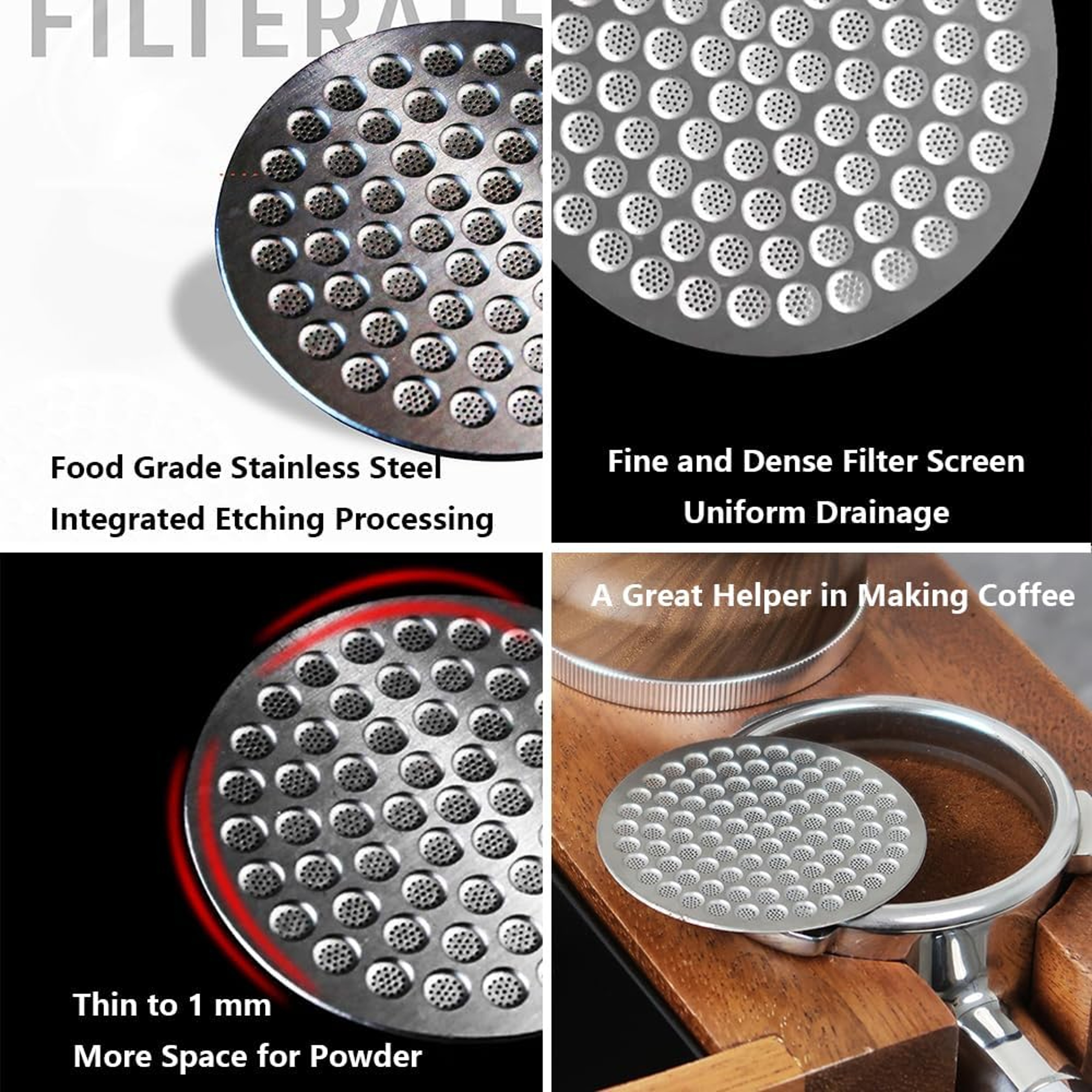 Stainless Steel Reusable Coffee Filter, Perfect for Bottomless Portafilter Baskets – view 5