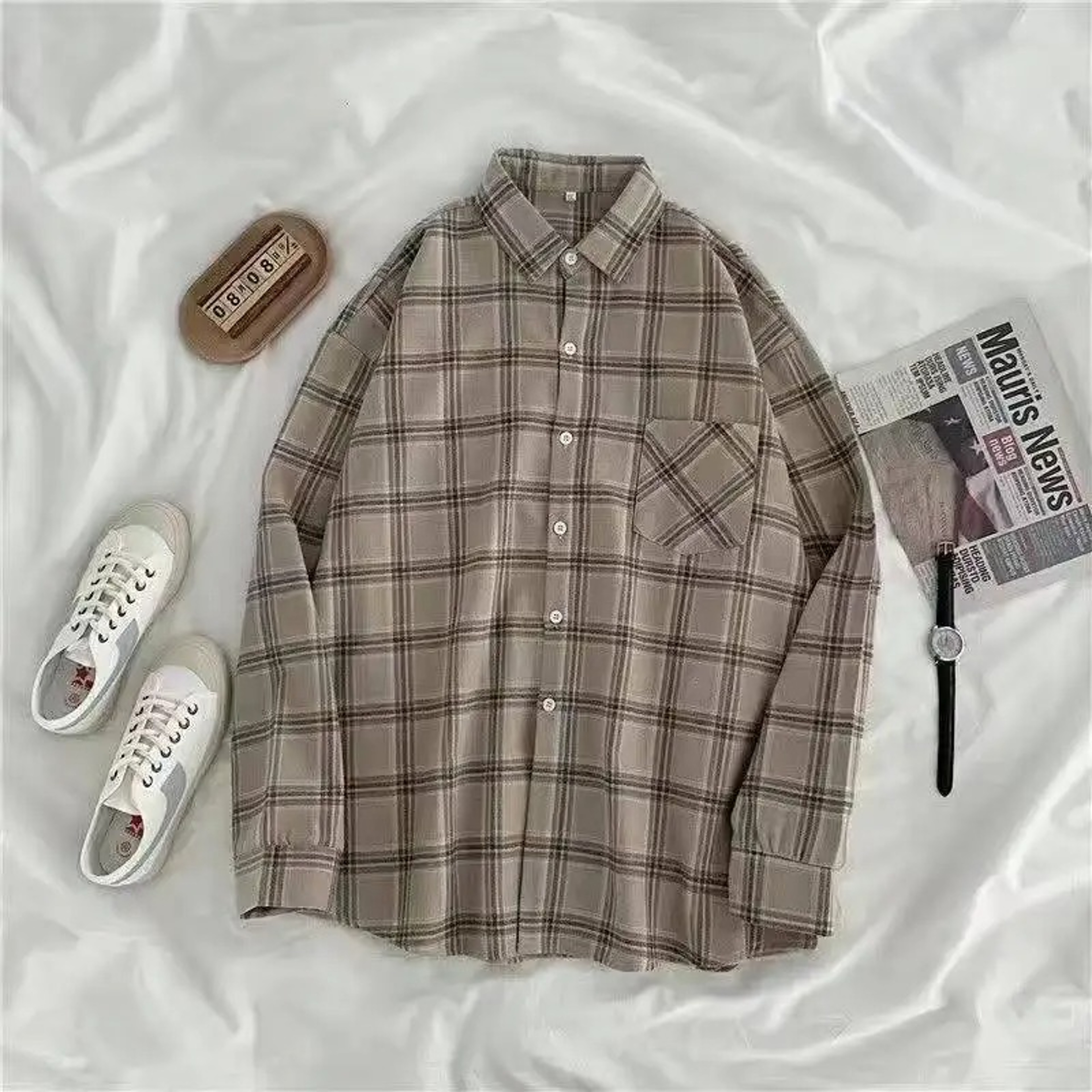 Korean Fashion Casual Women Autumn Long Sleeve Oversize Shirt, Fall Outwear Tops Blusas Mujer – view 7