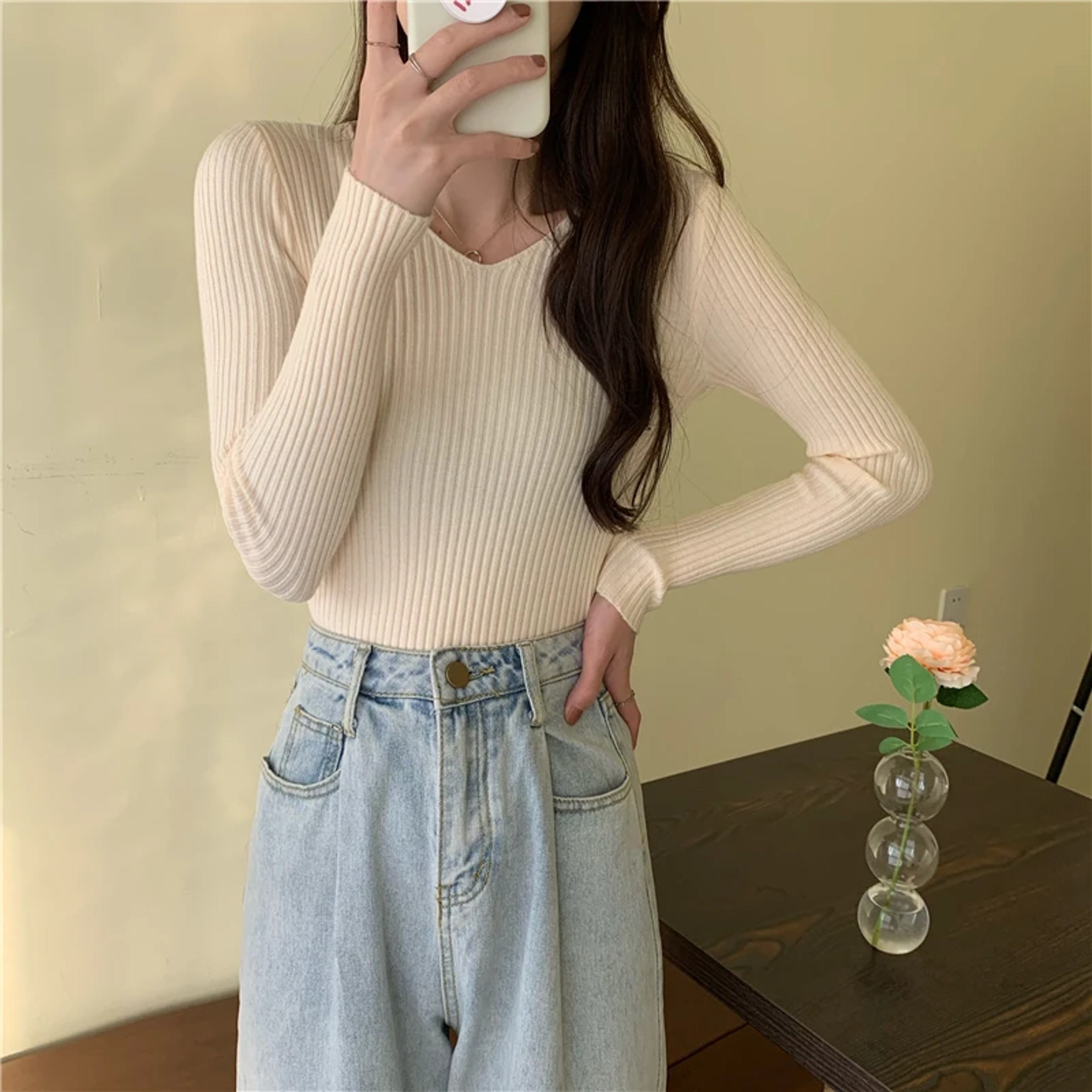 Fashion Clothes, Autumn Winter Women Sweaters, Solid Jersey Tops – view 4