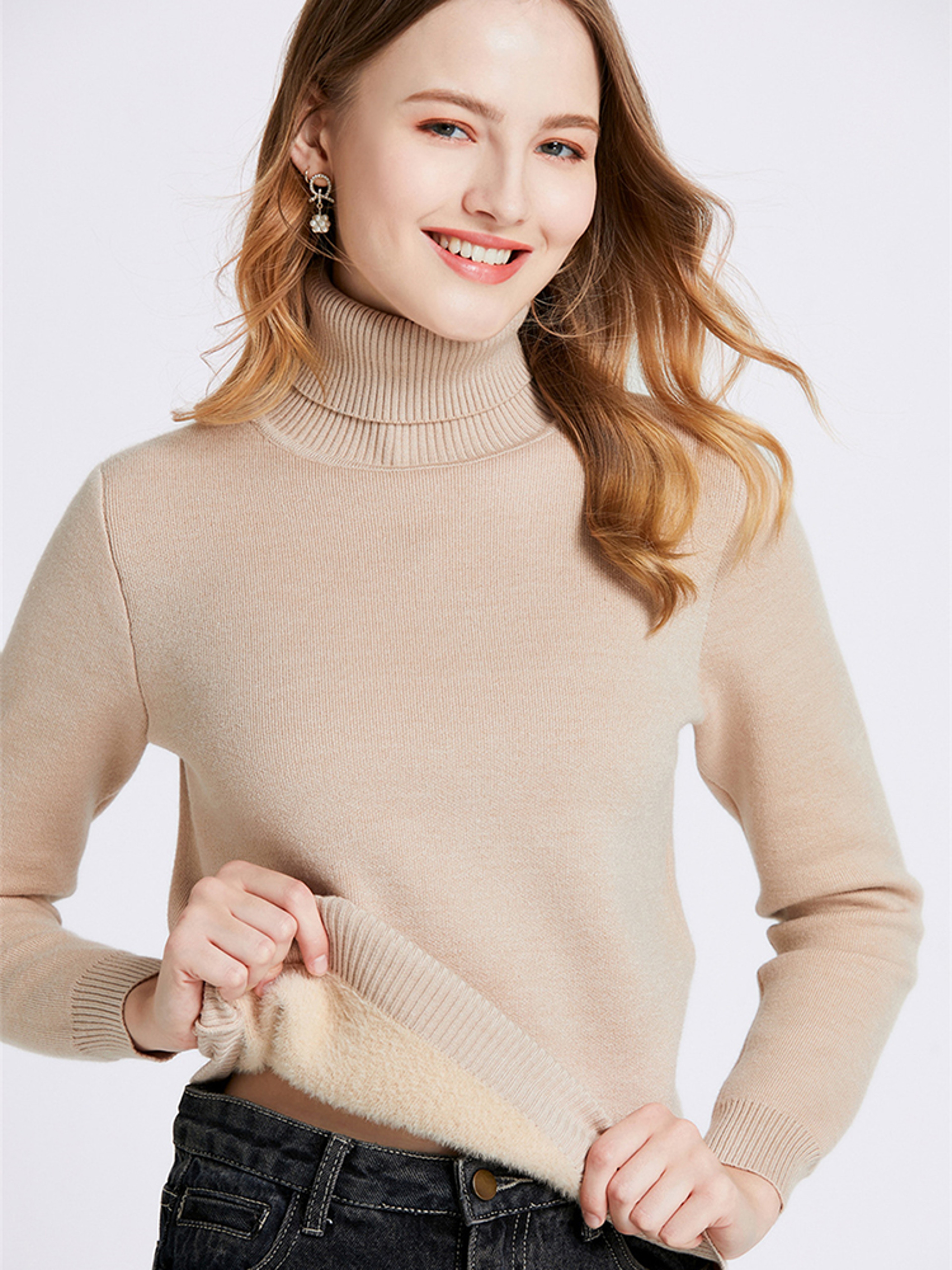 Winter Jersey Knitwear Jumper Women Slim Lined Sweater Korean Fashion Knitted Pullover 2
