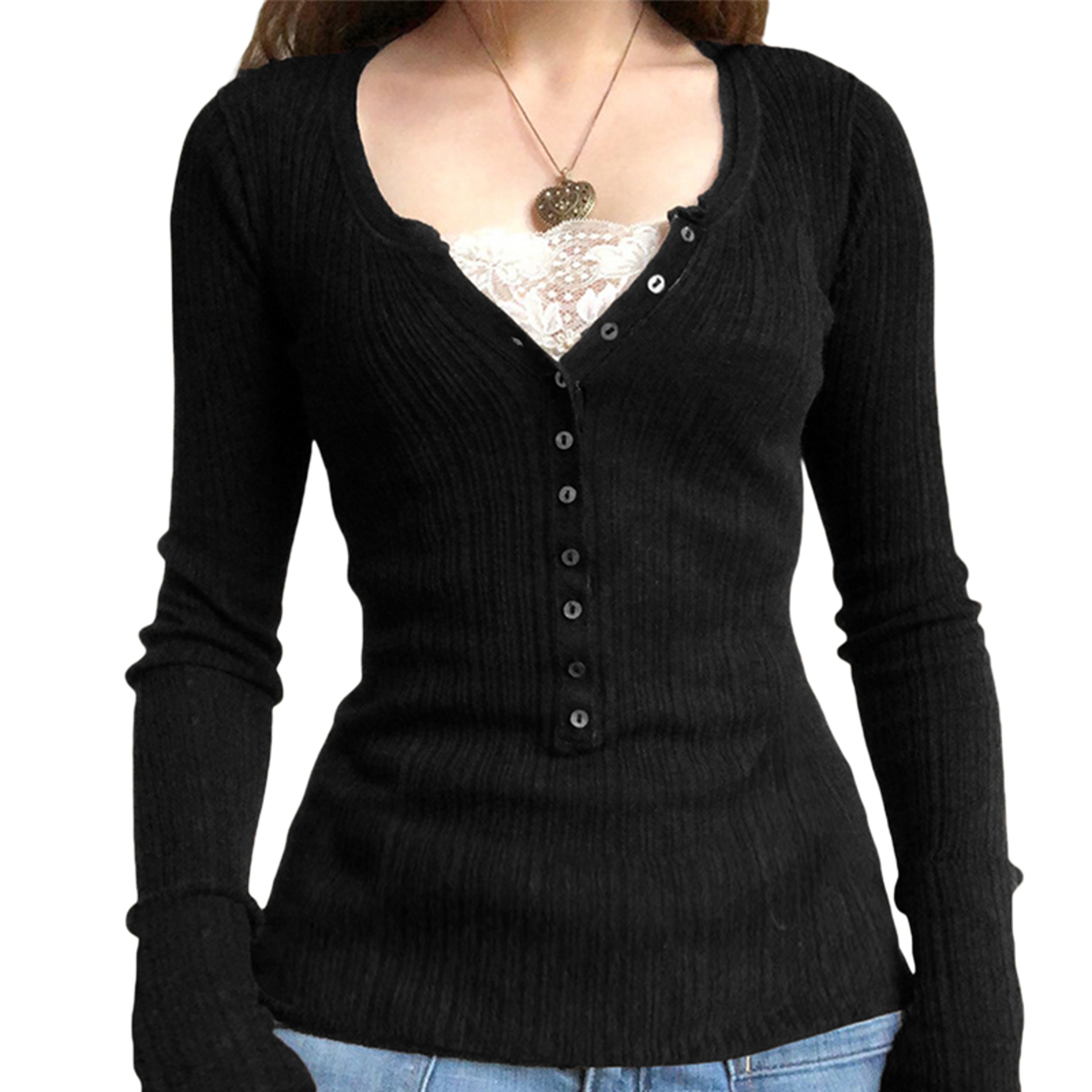 Aesthetic Grunge Babydoll Knitted Sweater, Cottage Milkmaid Pullovers, Knitwear T-shirts for Women – view 12