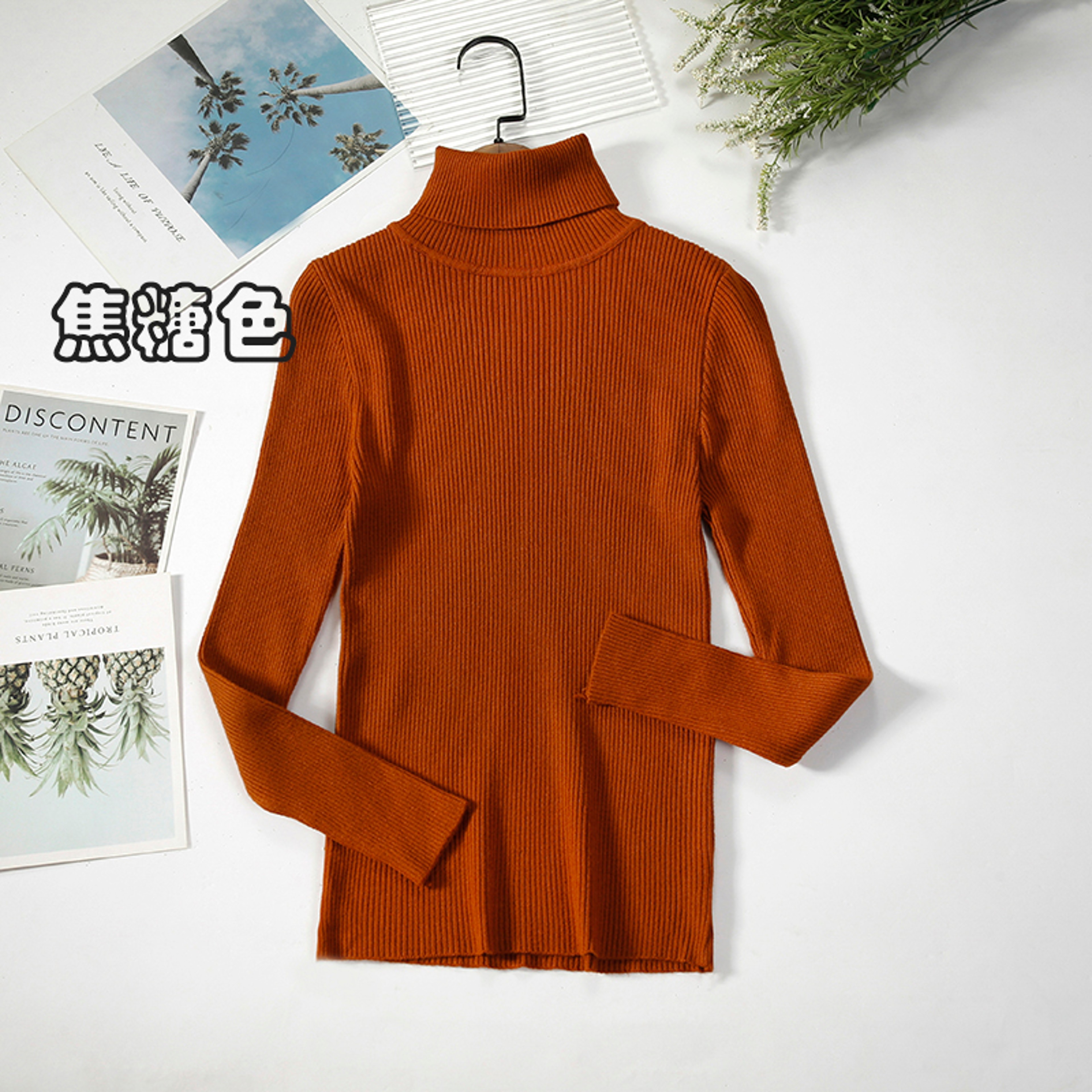 Casual Women Turtleneck Sweater Winter Fashion Pullover Knit Jumper Black Ladies Basic Solid Elastic Tops – view 20
