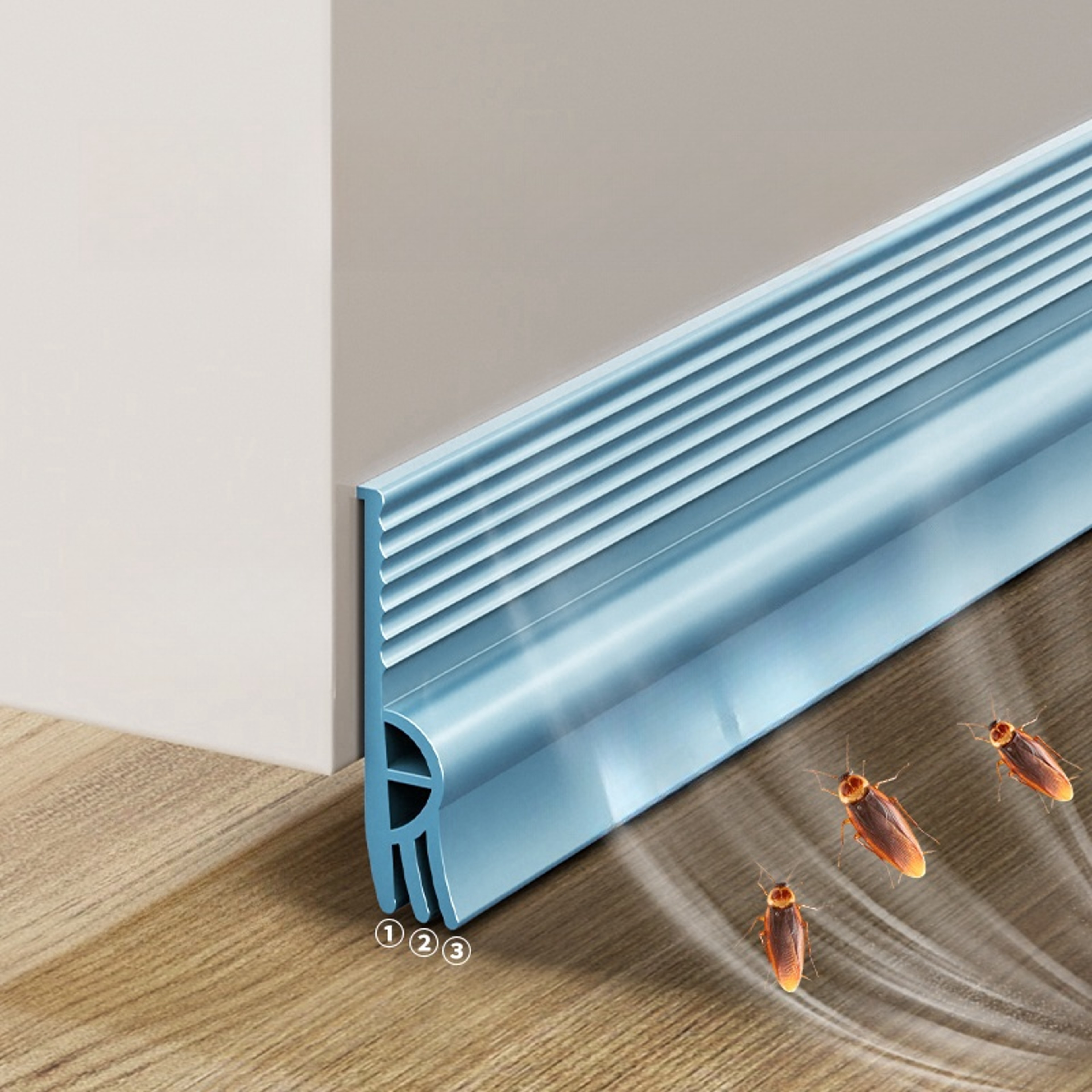 Self Adhesive Window Seal Strip Triple Sound Insulation Windproof AntiCold Door Under Flexible Weat