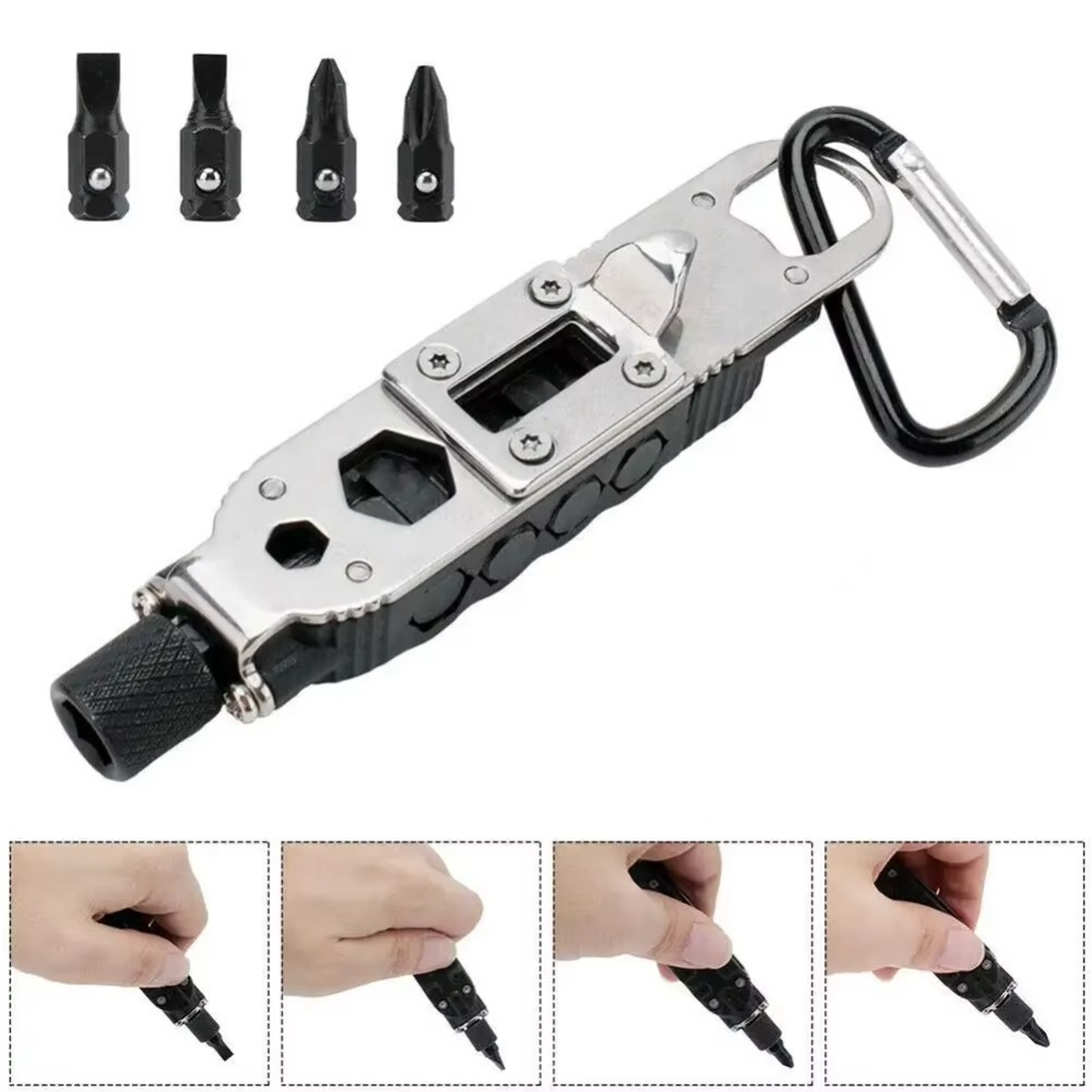 Portable Steel Repair Tool, Multifunctional Mini Screwdriver for Outdoor, EDC Keychain Shape Tool – view 6