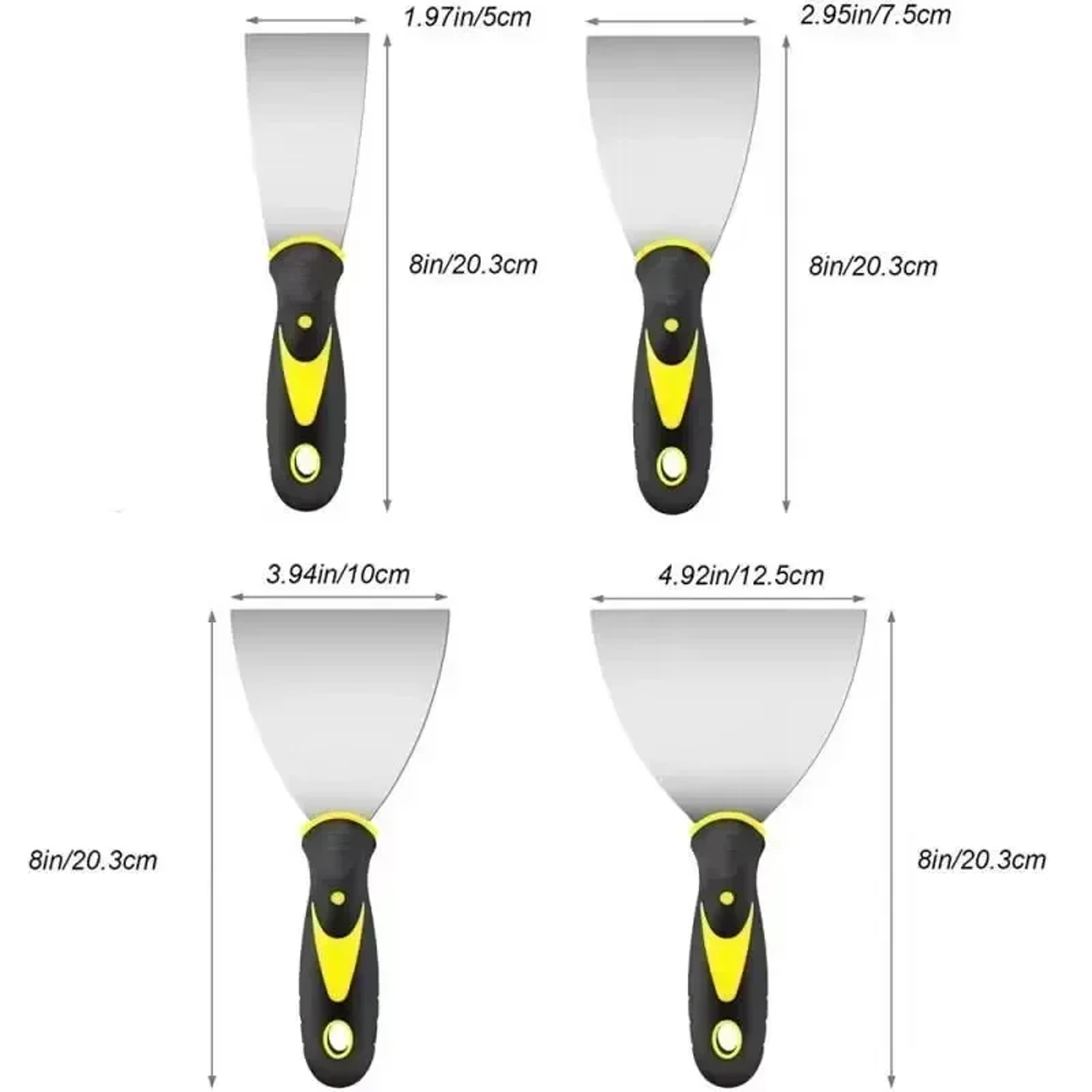 Paint Tools Stainless Steel Putty Knife Scraper, Household & Industrial Shovel for Construction and Cleaning – view 3