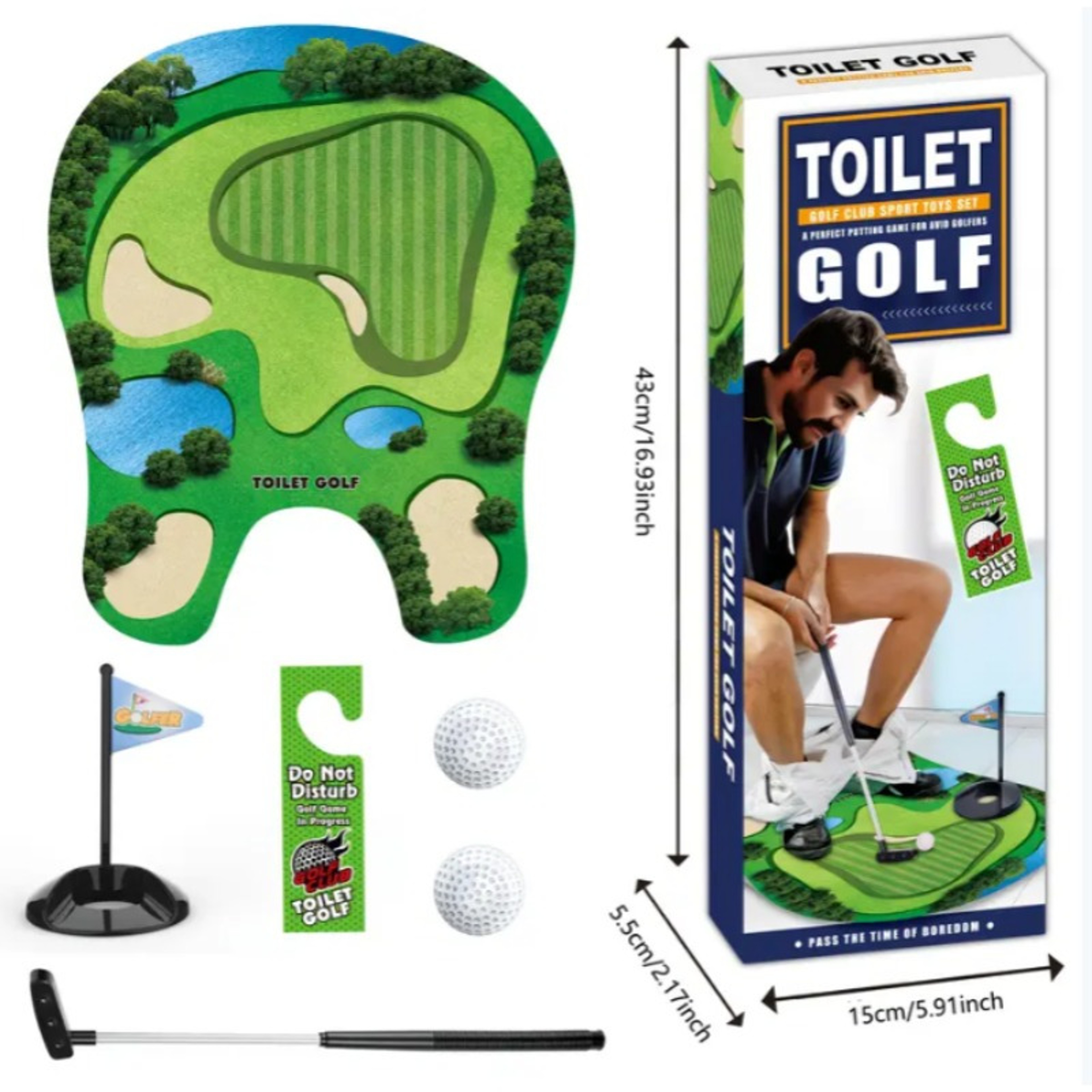 Fun Golf Ball Set for Toilet, Perfect Gift for Dad or Boyfriend – view 4