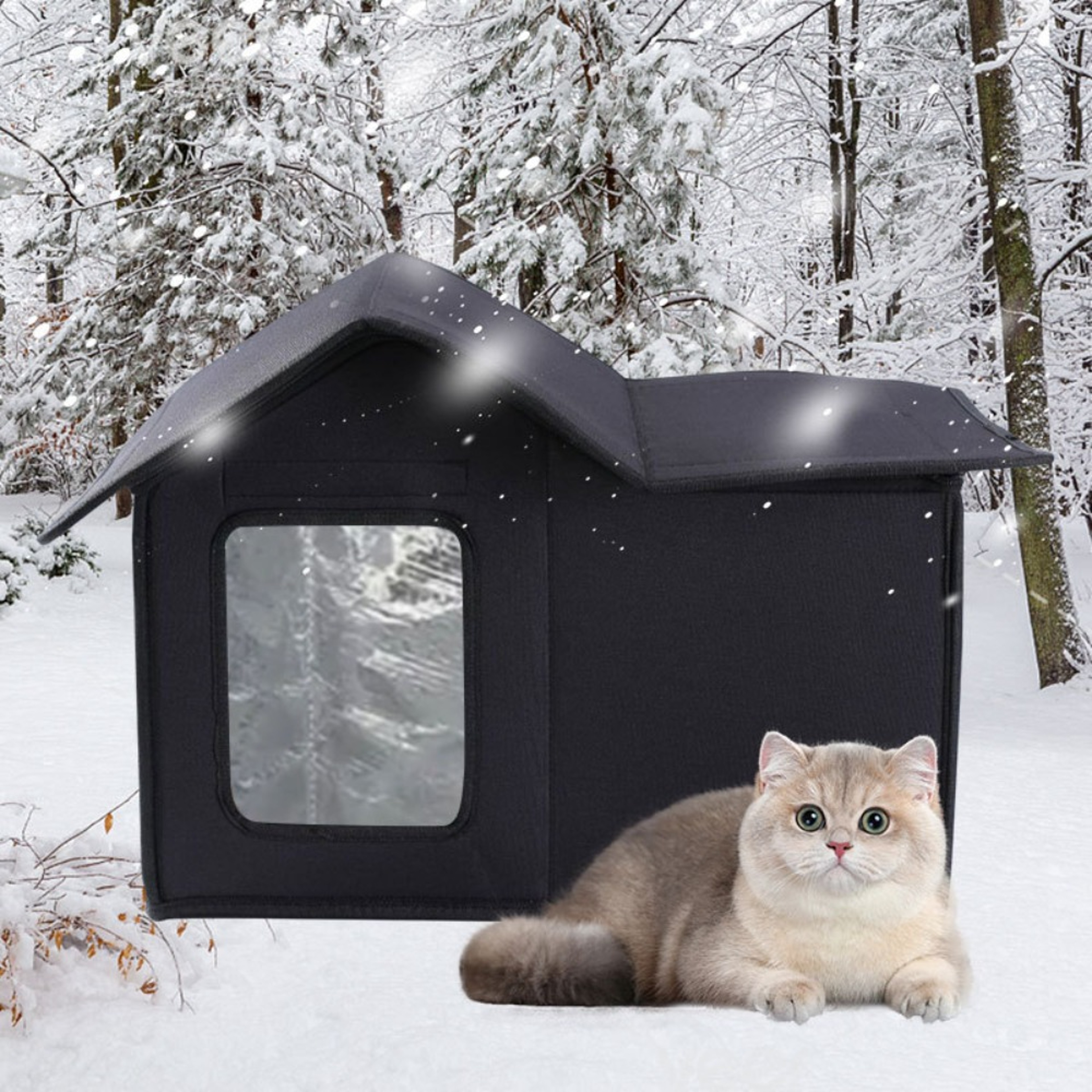 Waterproof Cat Dog Pet Bed, Removable and Washable Design, Universal Convenient Storage Dog House – view 1