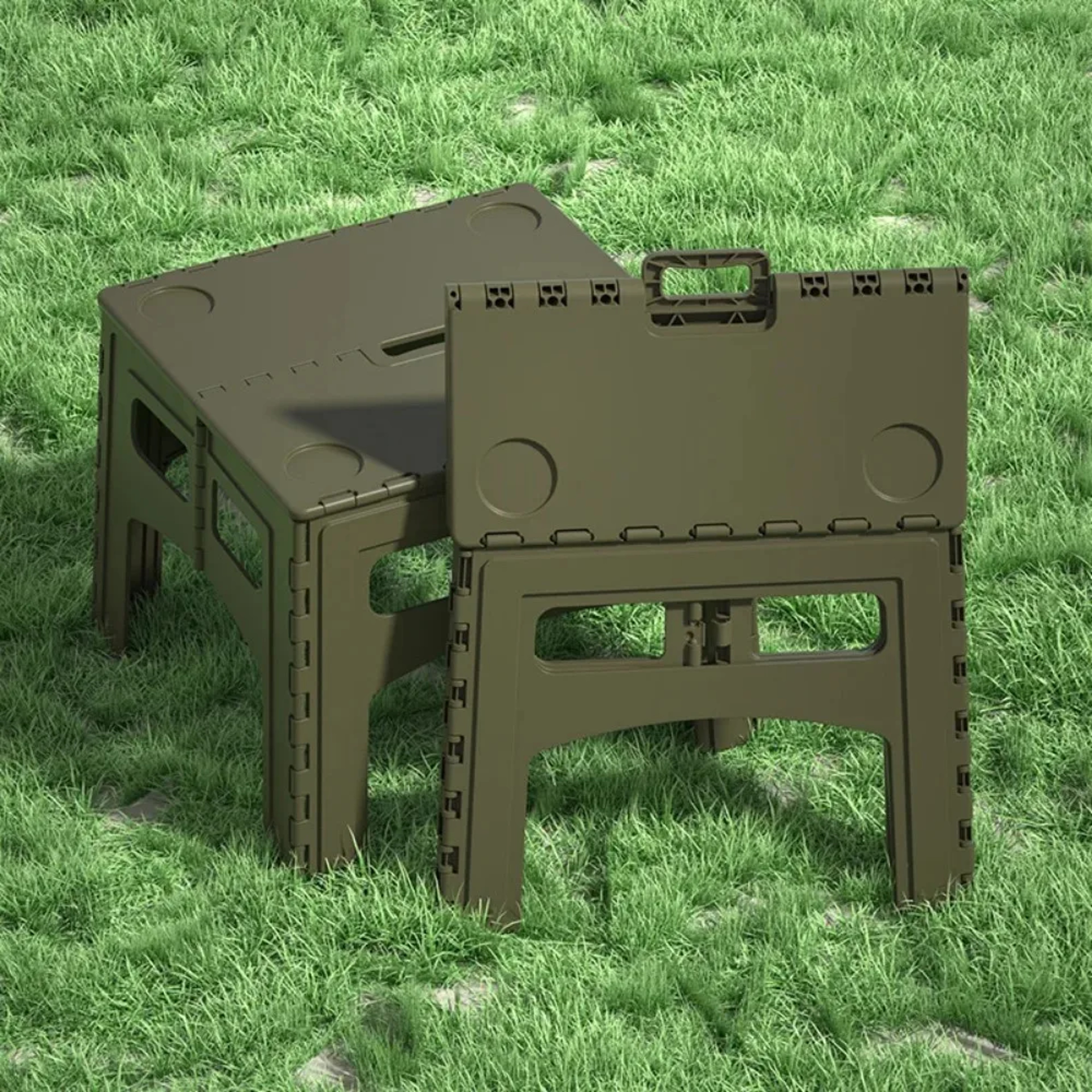 Portable Plastic Table, Practical Folding Camping Desk, Outdoor Light Luxury Picnic Tables – view 5