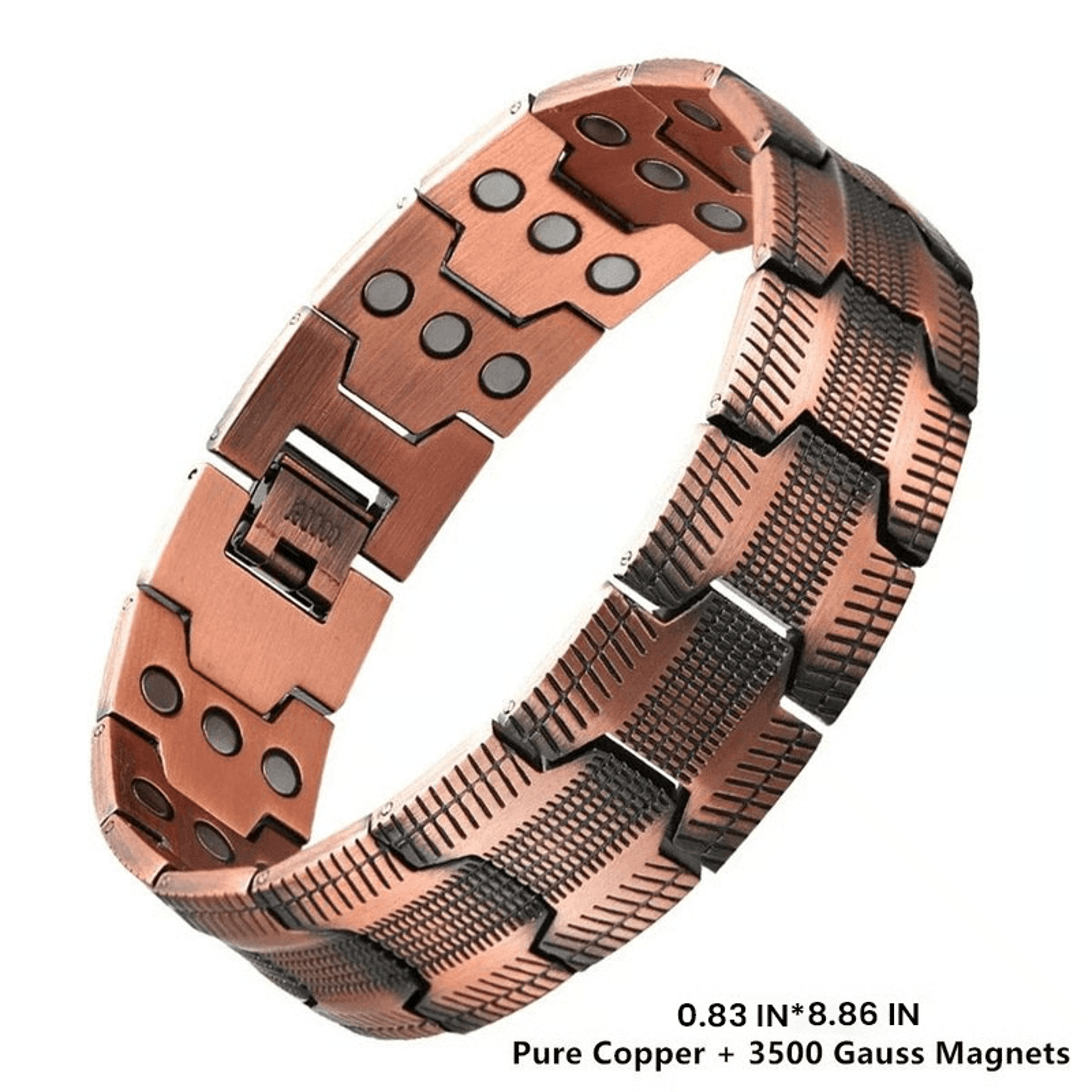 Magnetic copper bracelet for improved circulation
