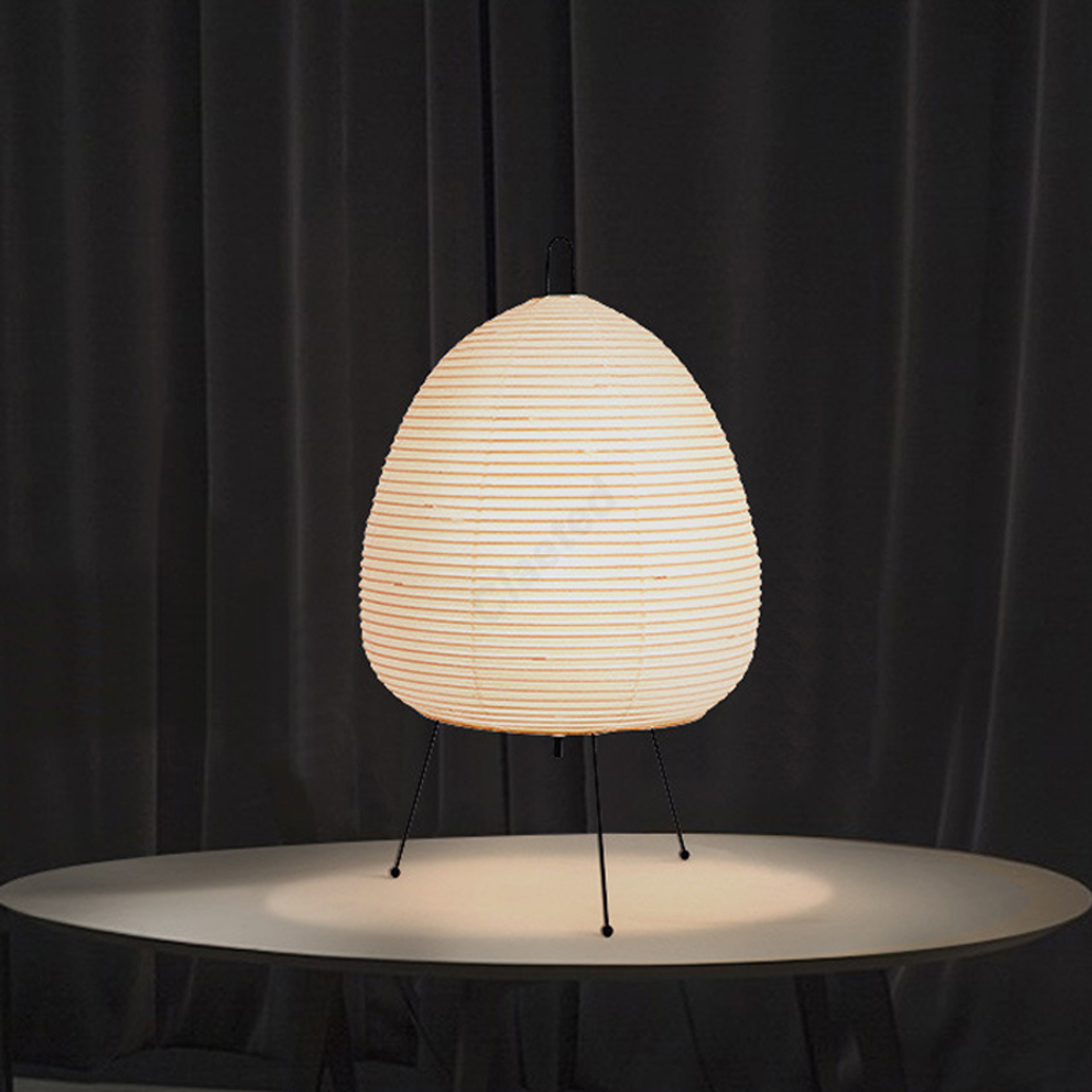 Rice Paper Table Lamp Japanese Style, Japanese Design Paper Table Lamp, Tripod Lantern Lamp, LED Desk Lamp for Bedroom – view 4