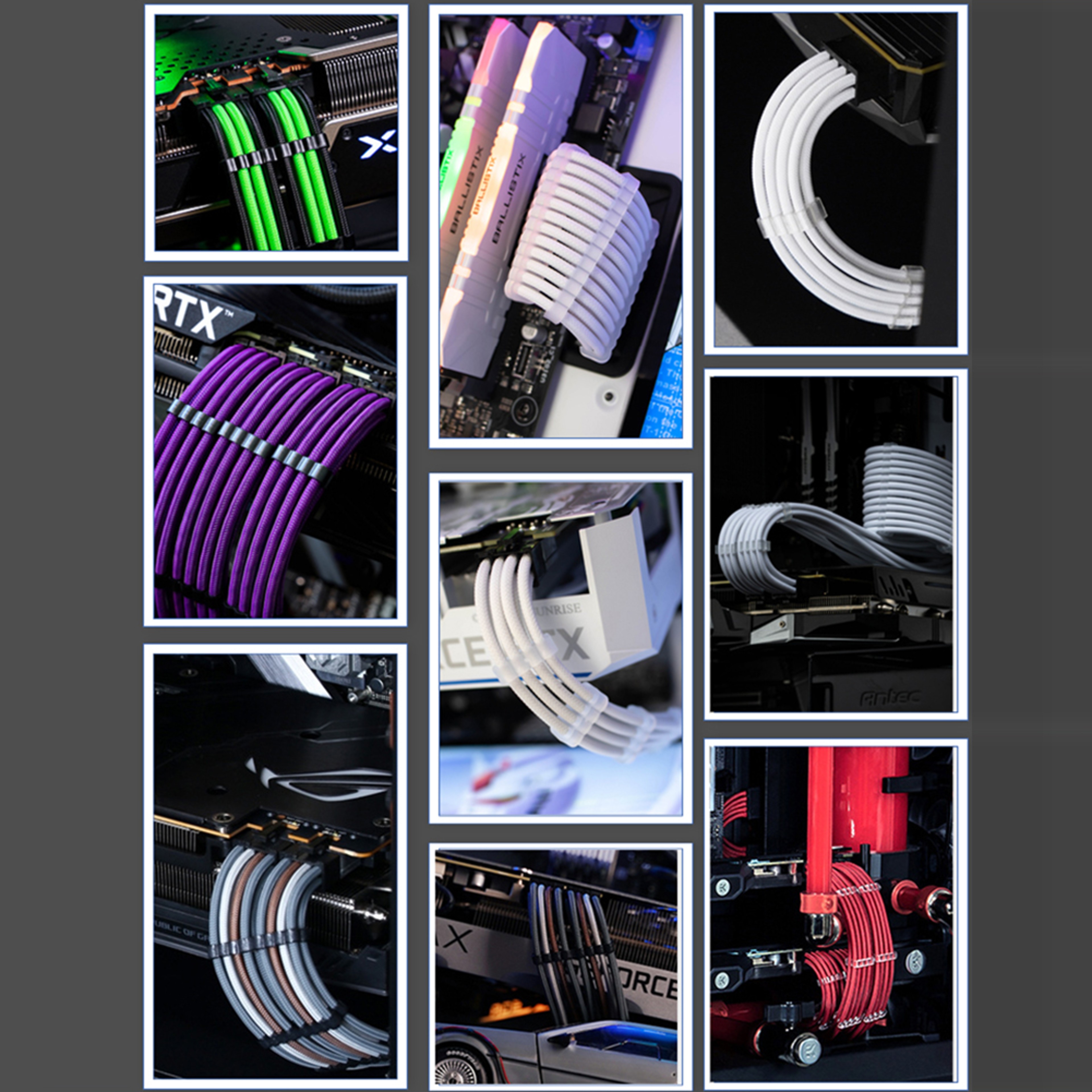 Organizer Cable Comb Clamp CPU Computer Wire Management Clip Sleeved Cable Manager For Clean Setup 4