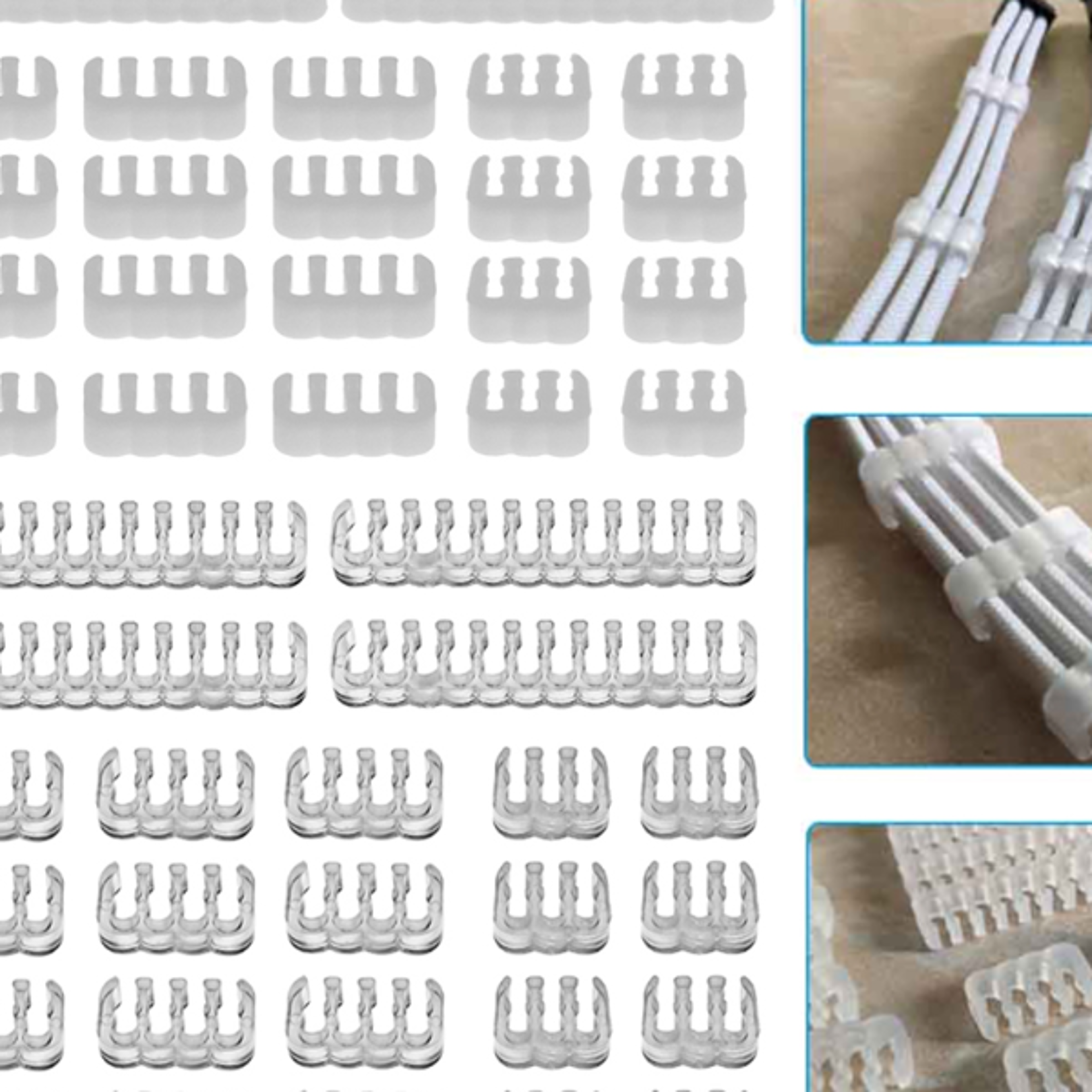 Set Cable Comb Clamp Cables Clip Organizer ATX 24Pin CPU 8Pin 6Pin Computer Wire Management Cl