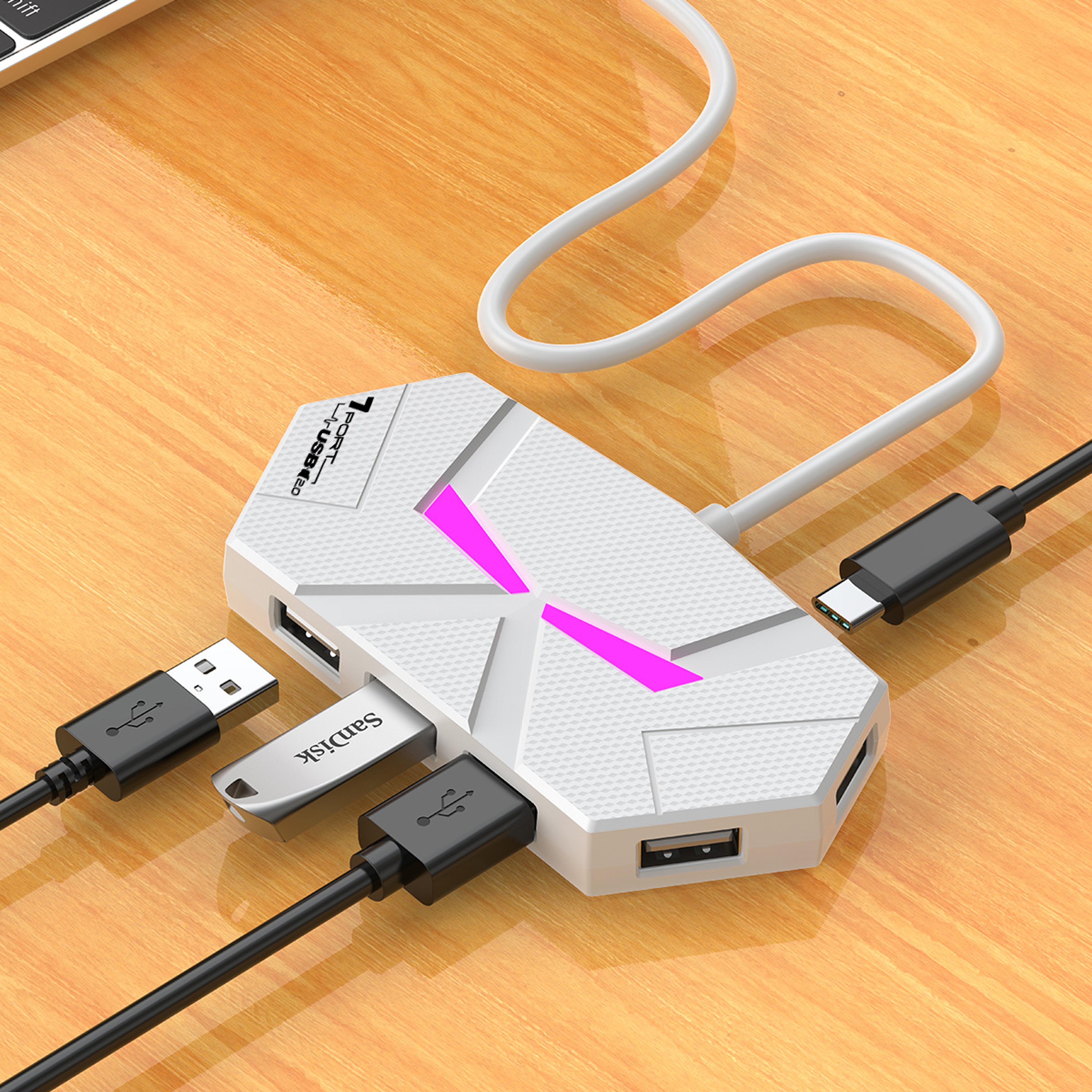 Laptop Expansion Splitter TYPEC Connect Hard Drive For Stable Data Transfer 5