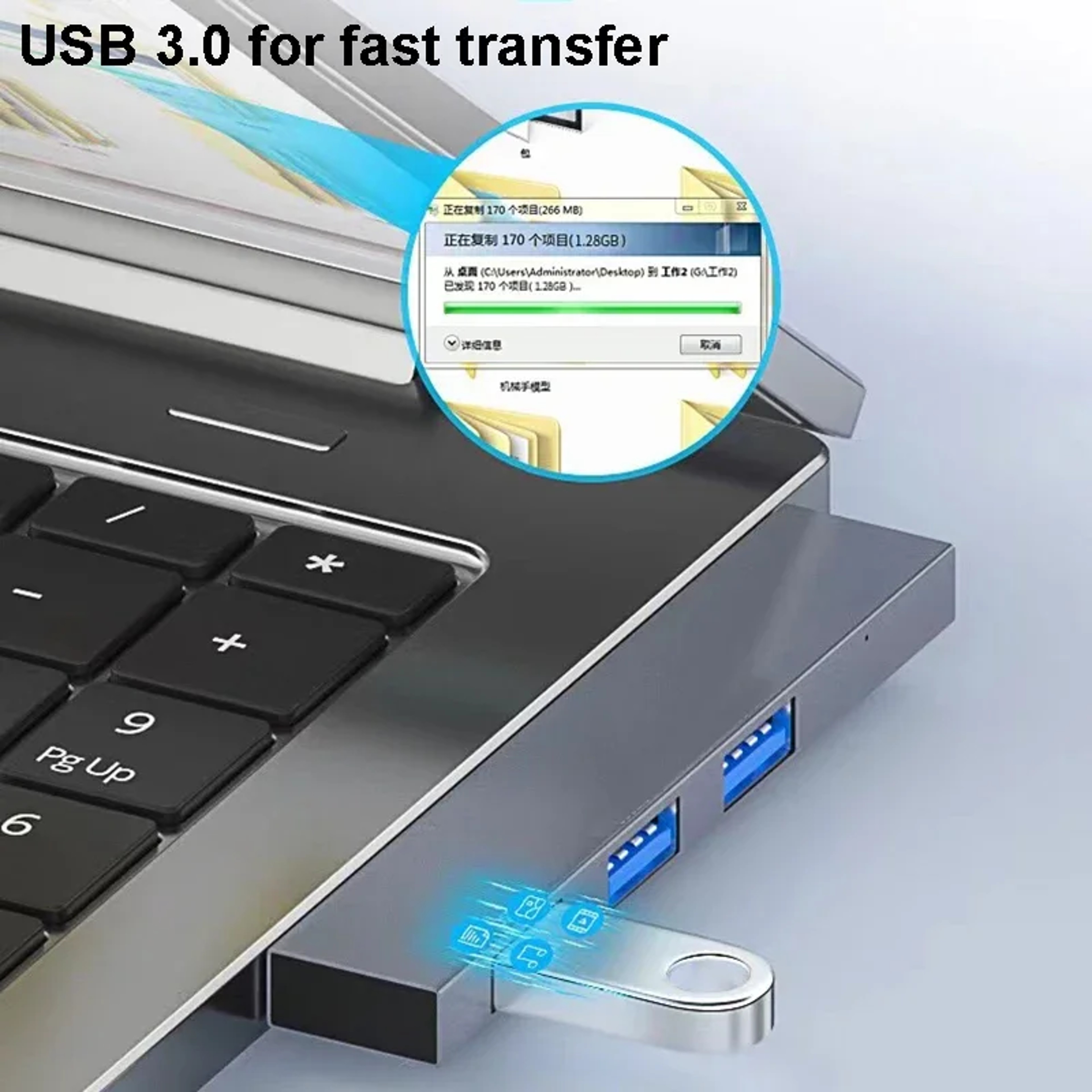 Multi USB C HUB OTG Adapter Splitter for Xiaomi Lenovo PC Accessories – view 2