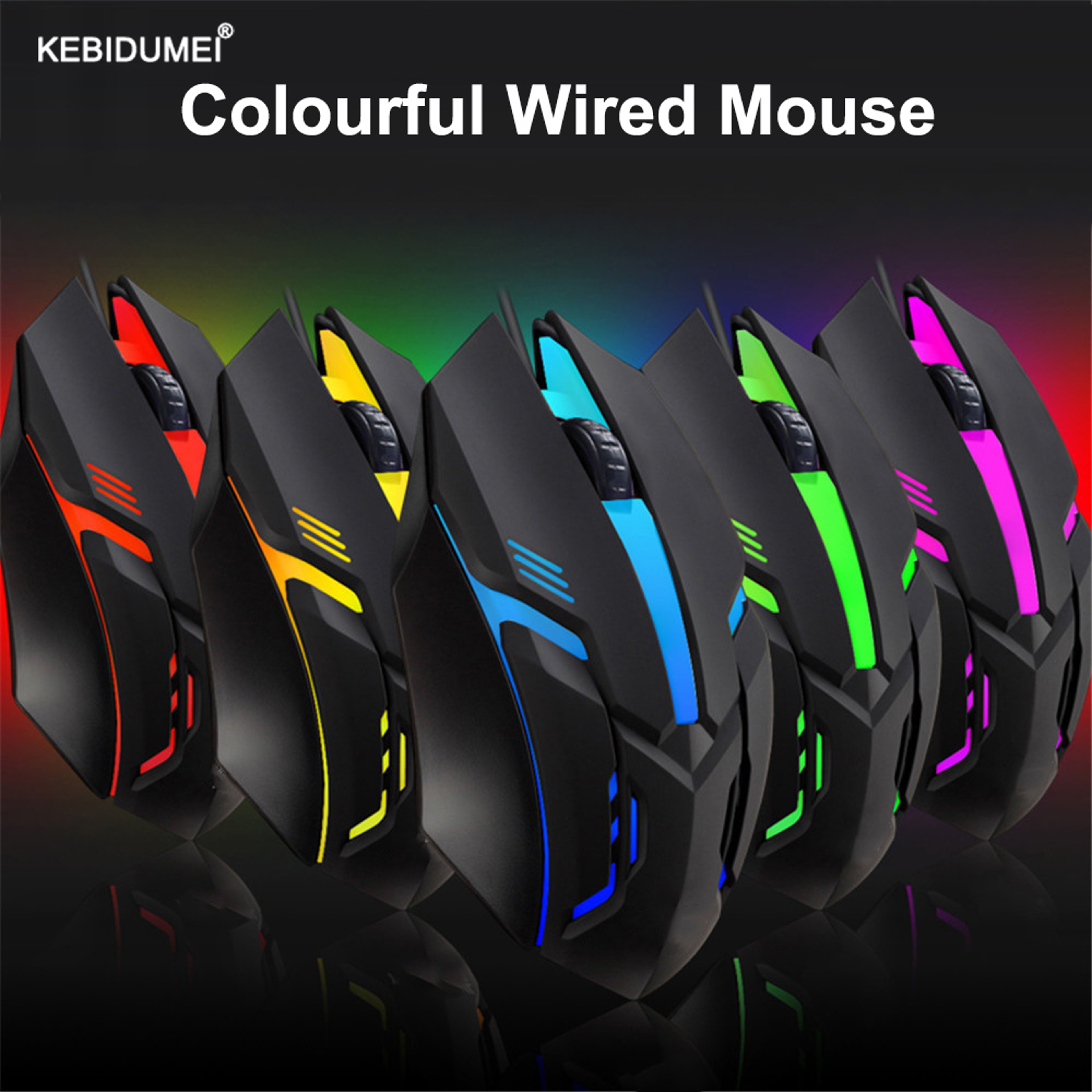 Optical Wired Gaming Mouse, Colorful LED DPI Mice for Desktop, Laptop, PC - Wired Gamer Mouse – view 6