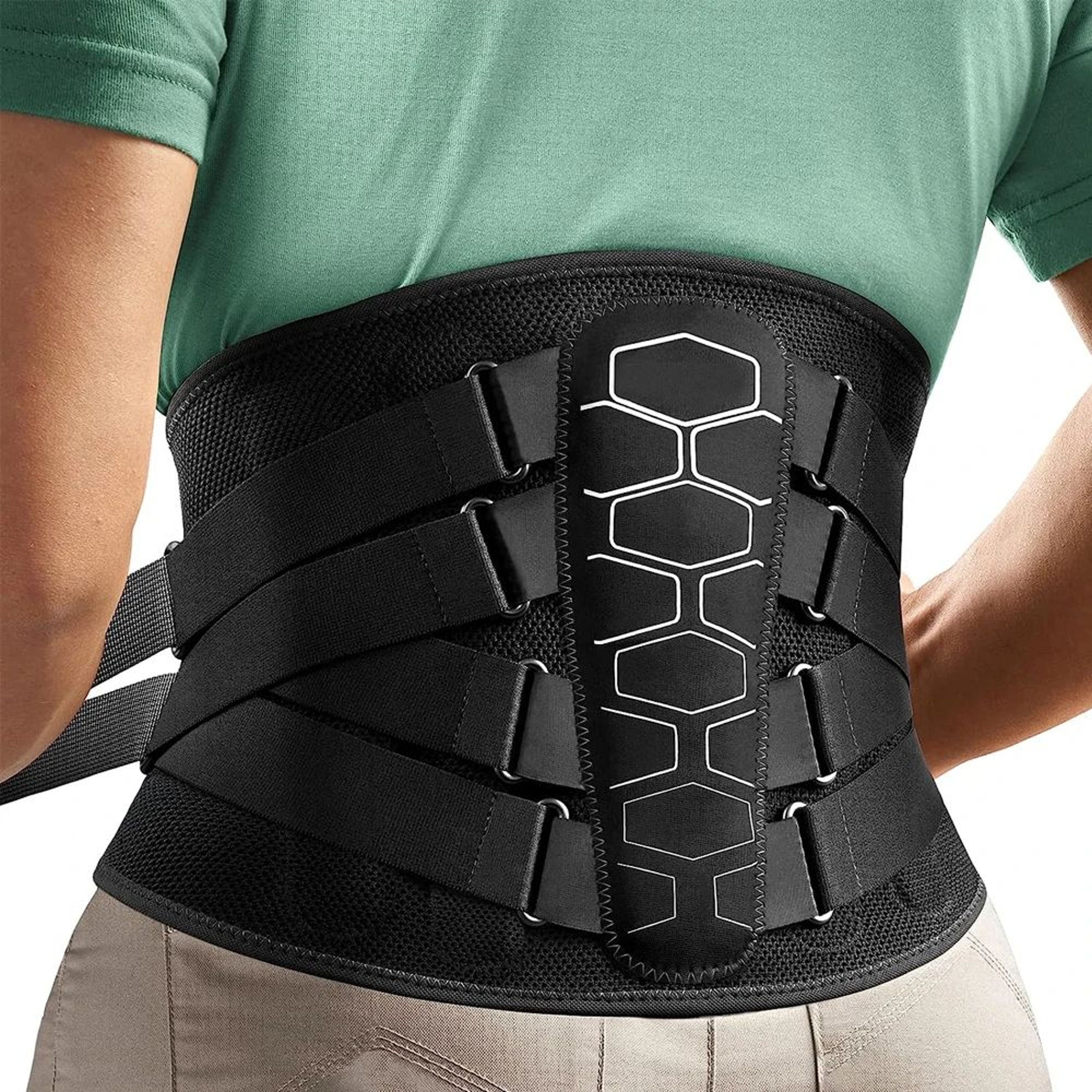 back brace for sciatica worn under shirt