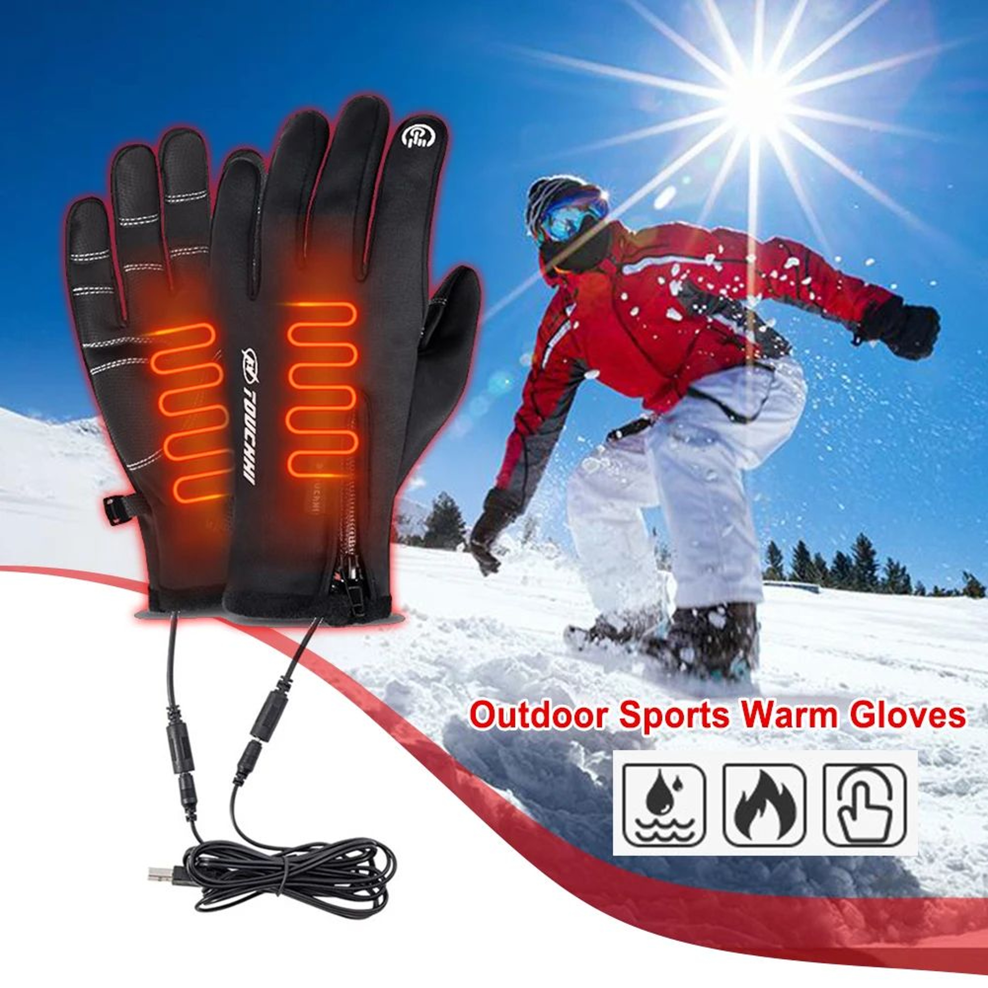 USB Warm Winter Gloves 5