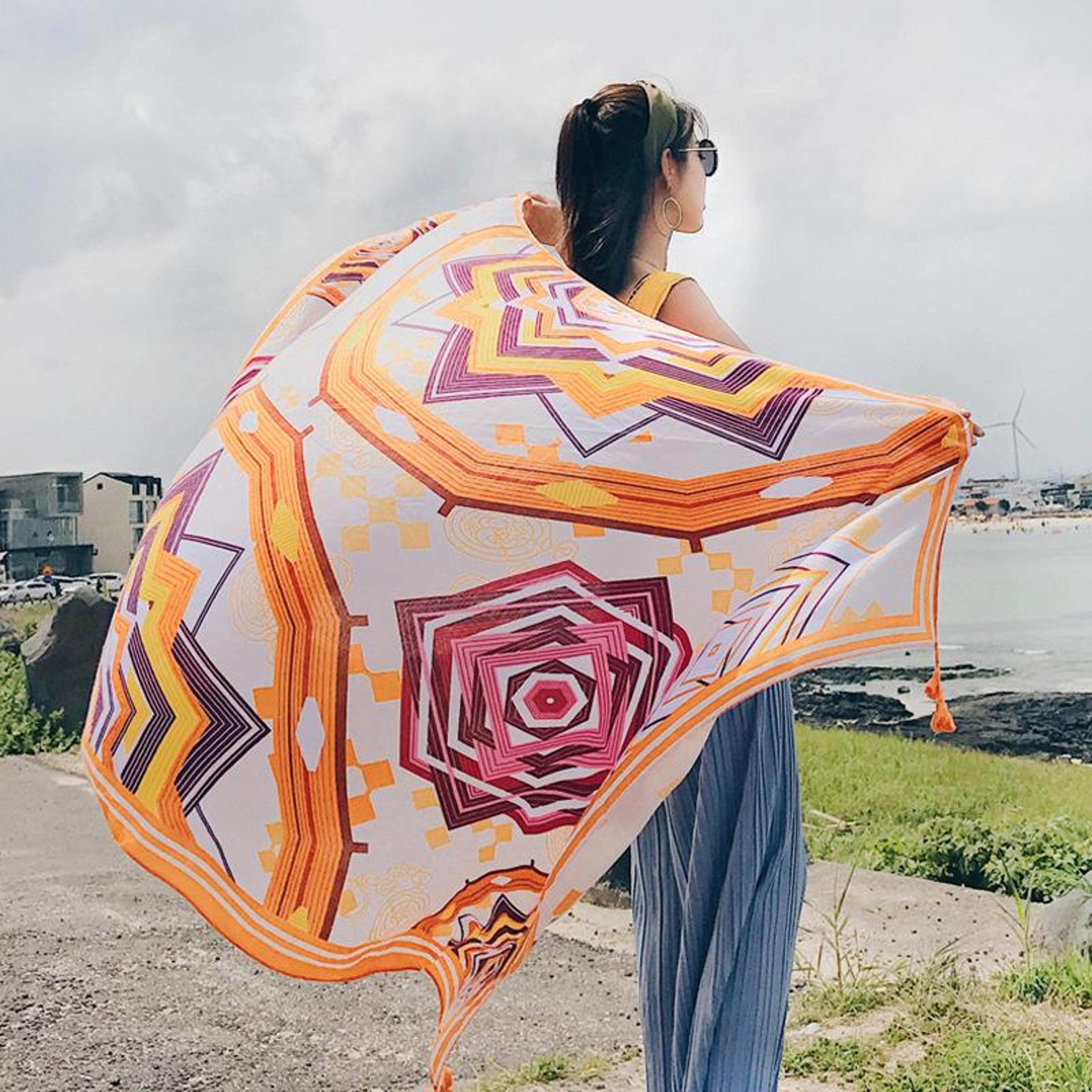 Women Beach Dress Large Bikini Bathing Swimwear Cover Up Sarong Wrap Scarf 4