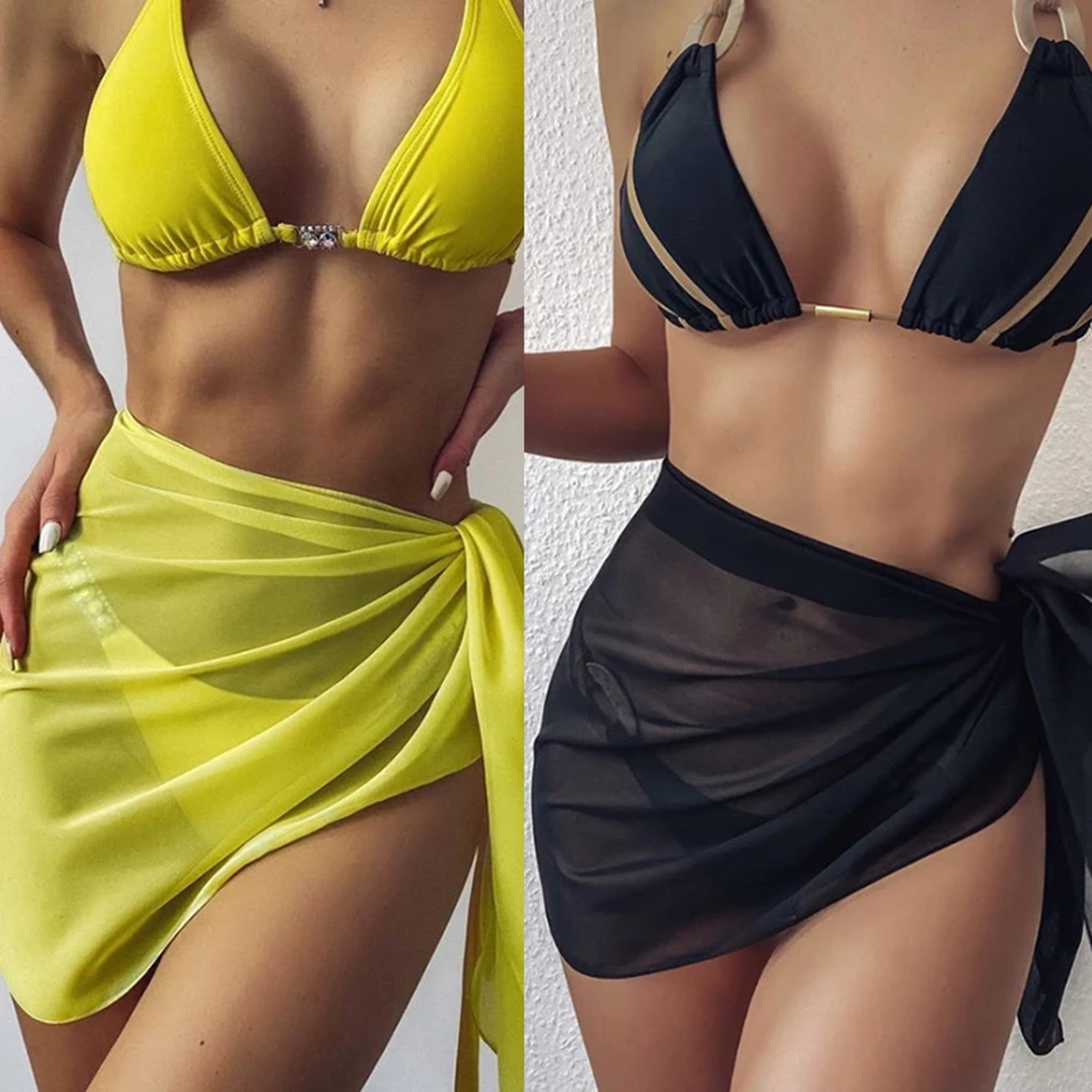 SeeThrough Scarf Cover Up Dress Chiffon Swimwear Wrap CoverUps For Women 5