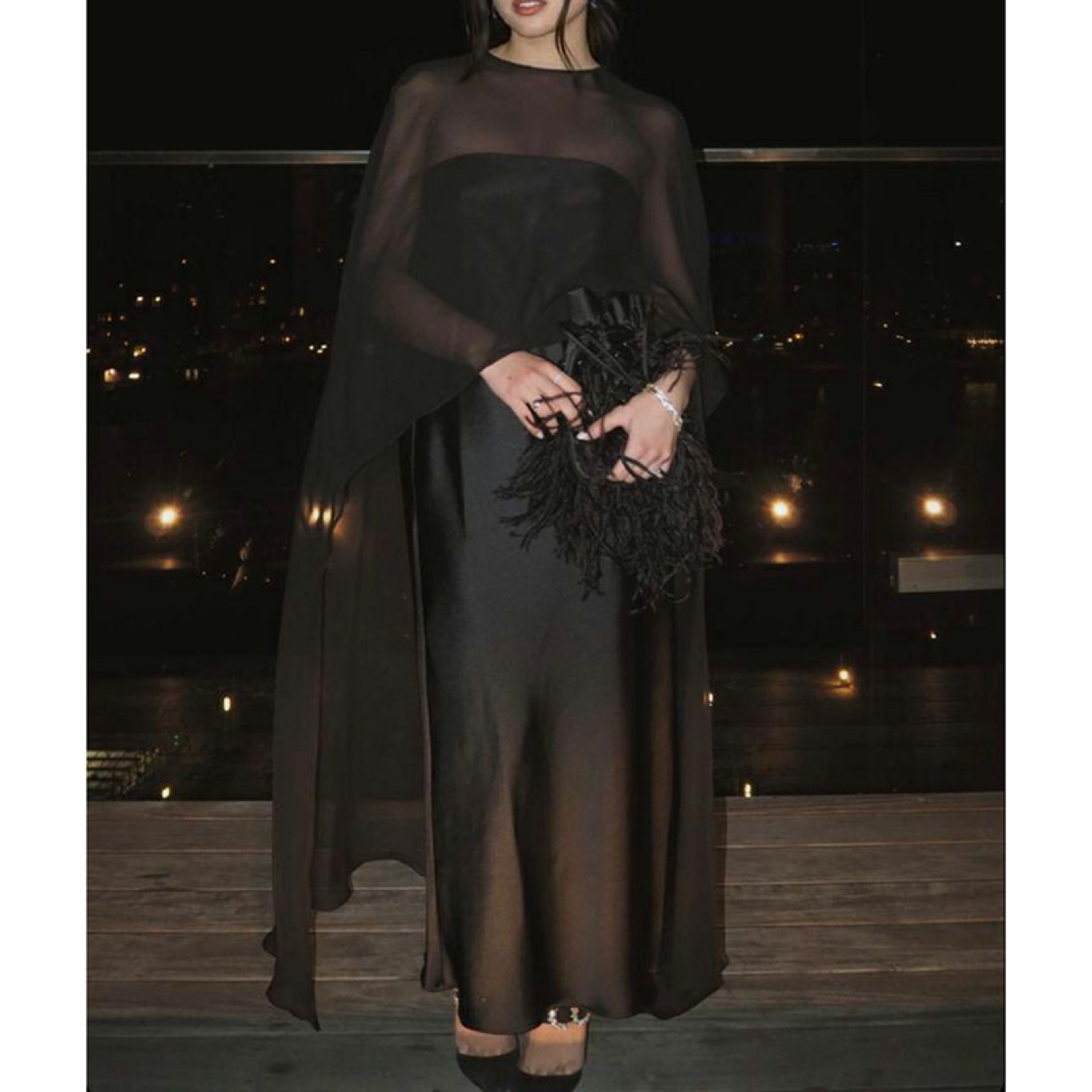 Long Party Tops, Solid Color Sheer Cover-ups Summer Holiday, O Neck Cape Blouse Female – view 10