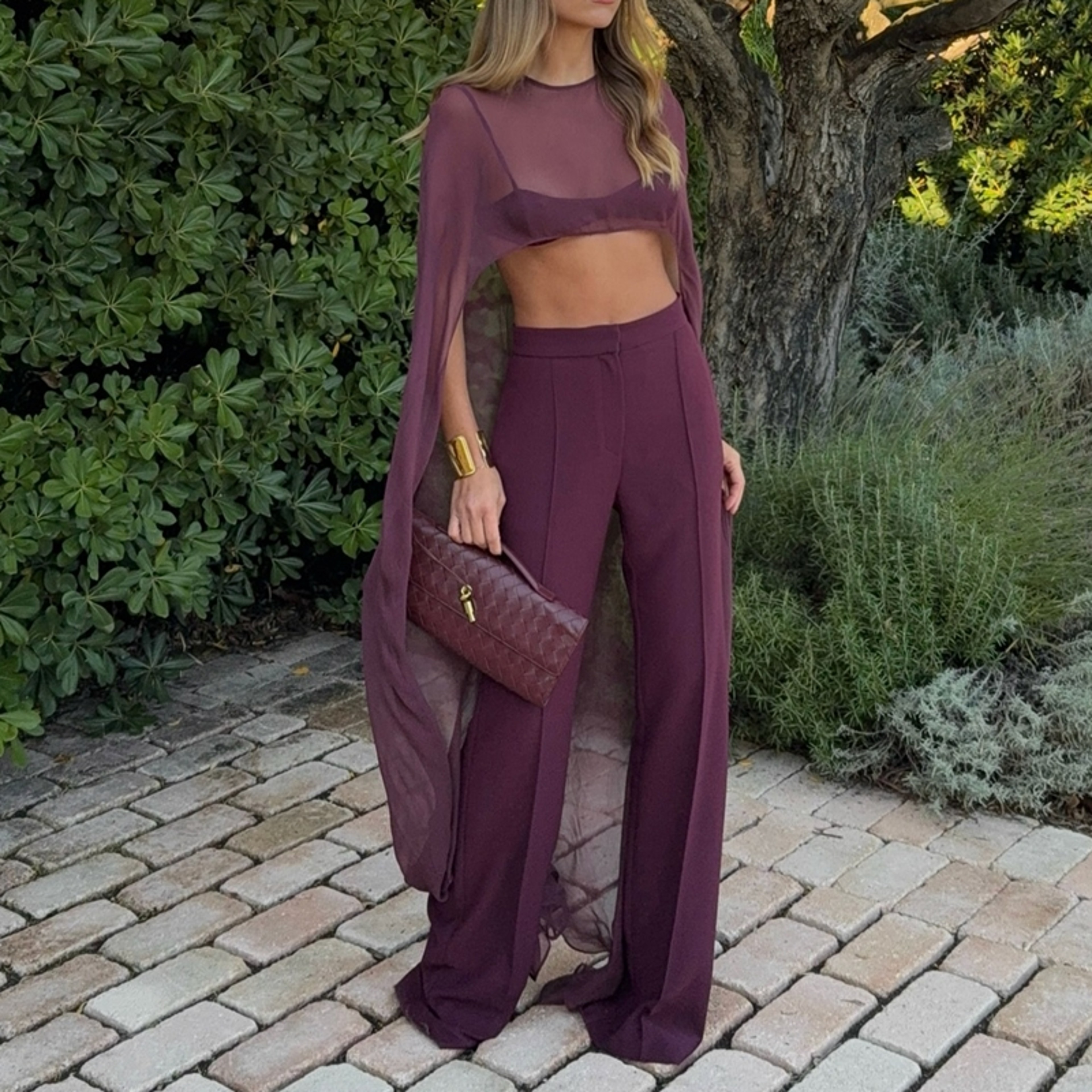 Summer Holiday Solid Color Sheer Cover-ups, Female O Neck Cape Blouse, Long Party Tops – view 2
