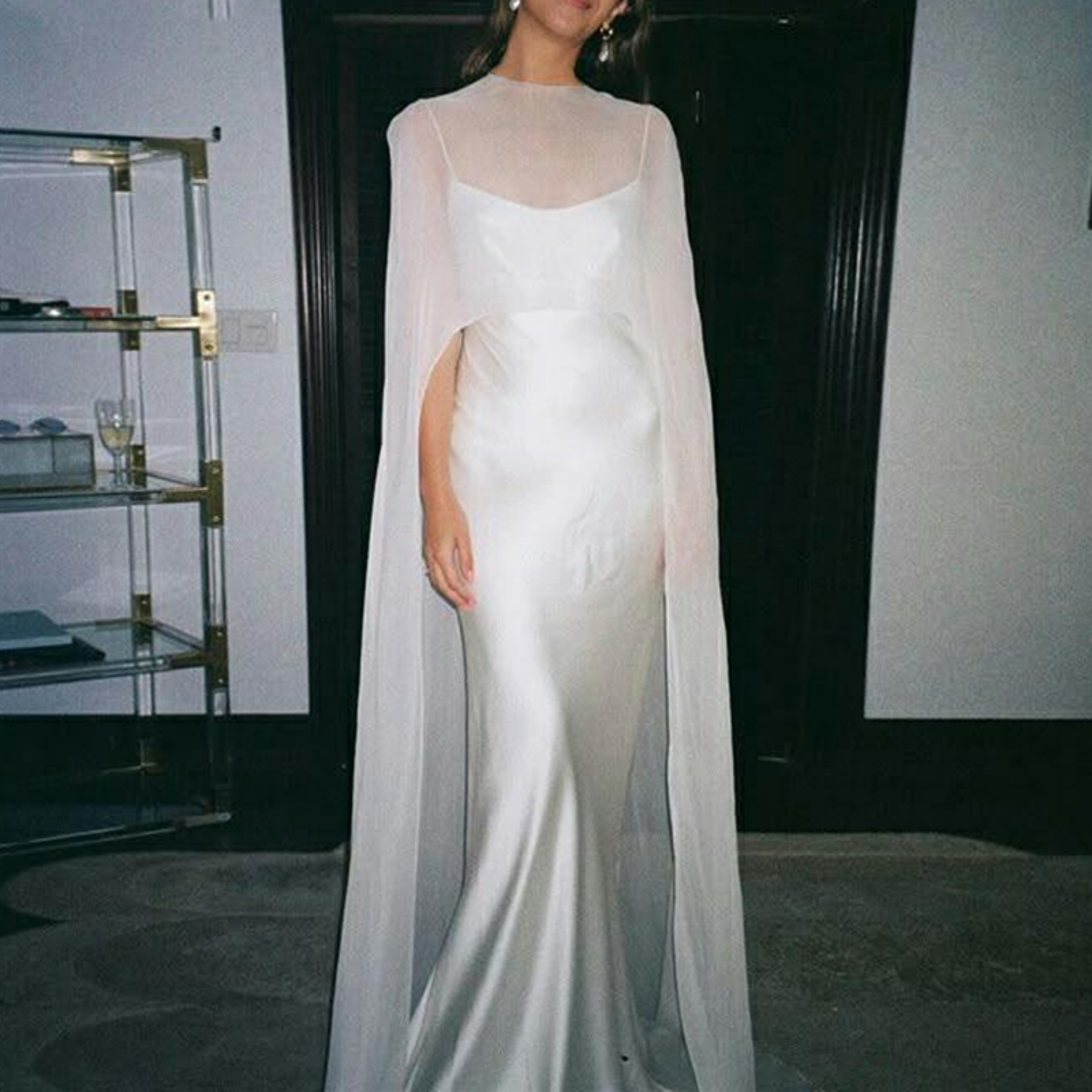 Summer Holiday Solid Color Sheer Cover-ups, Female O Neck Cape Blouse, Long Party Tops – view 5