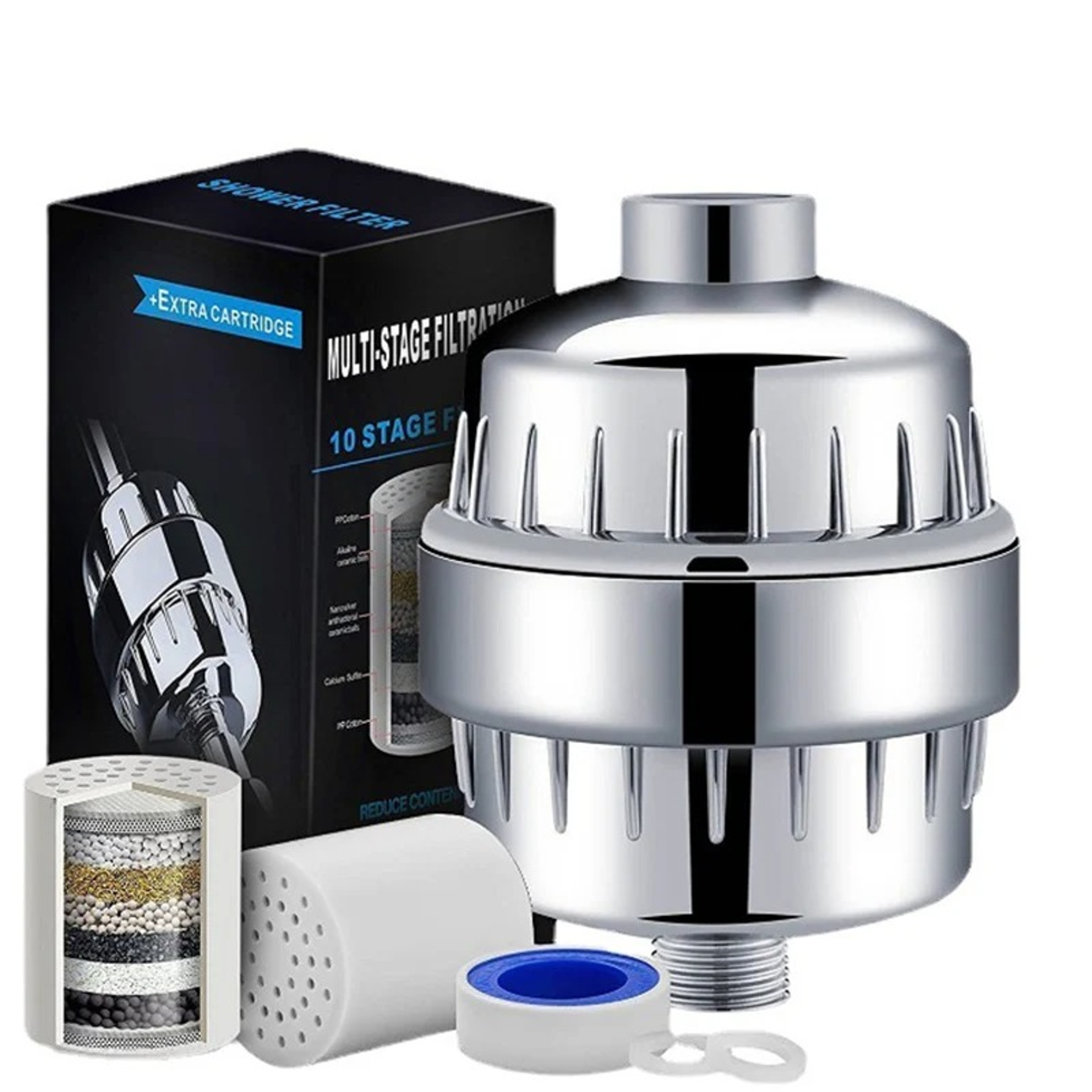 Shower Head Cleaning Purifier Household To Remove Chlorine Fluoride Heavy Metals Filtered Soften Ha 0
