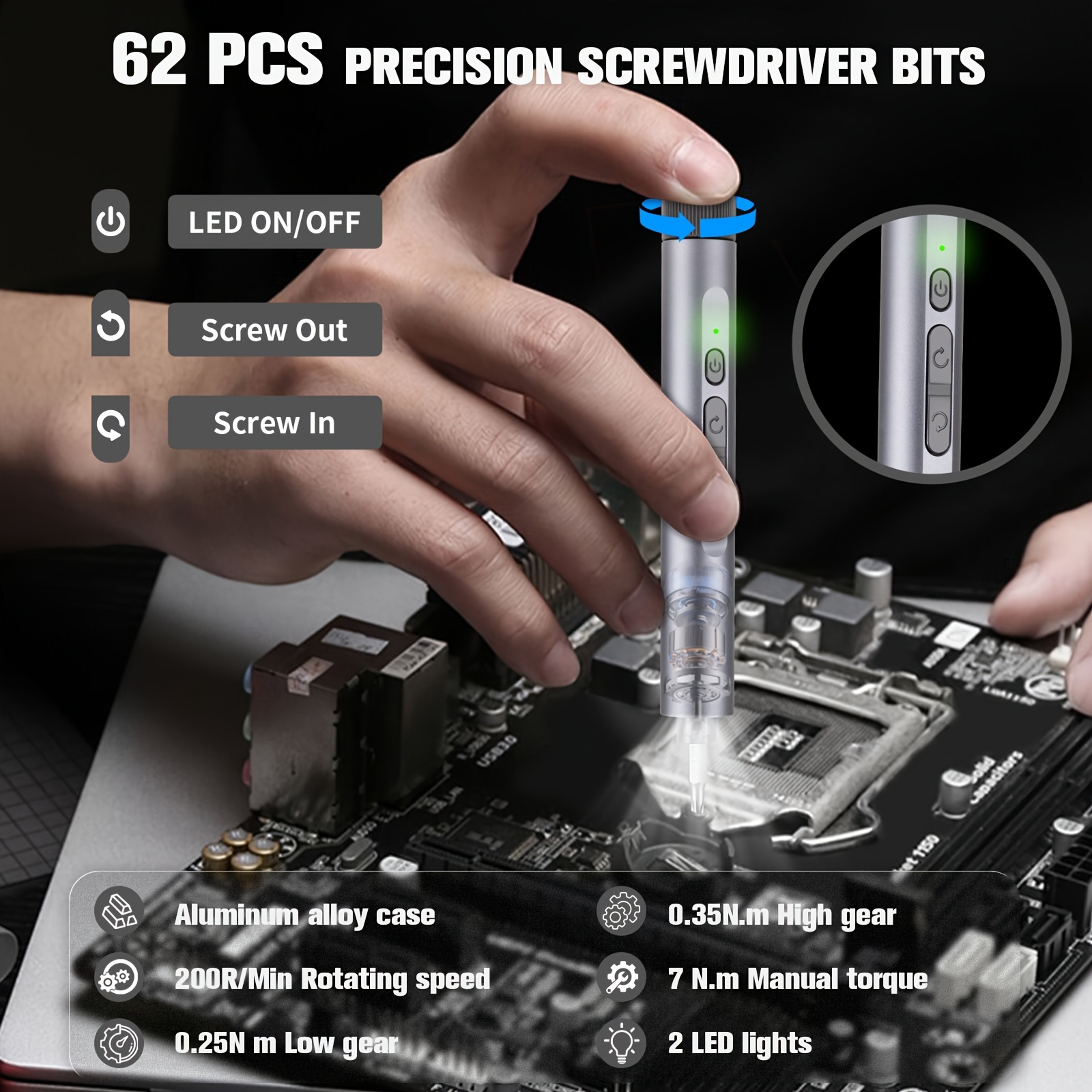 Portable Magnetic Phillips Bits Set, Durable Alloy for PC, iPhone DIY Repairs – view 3