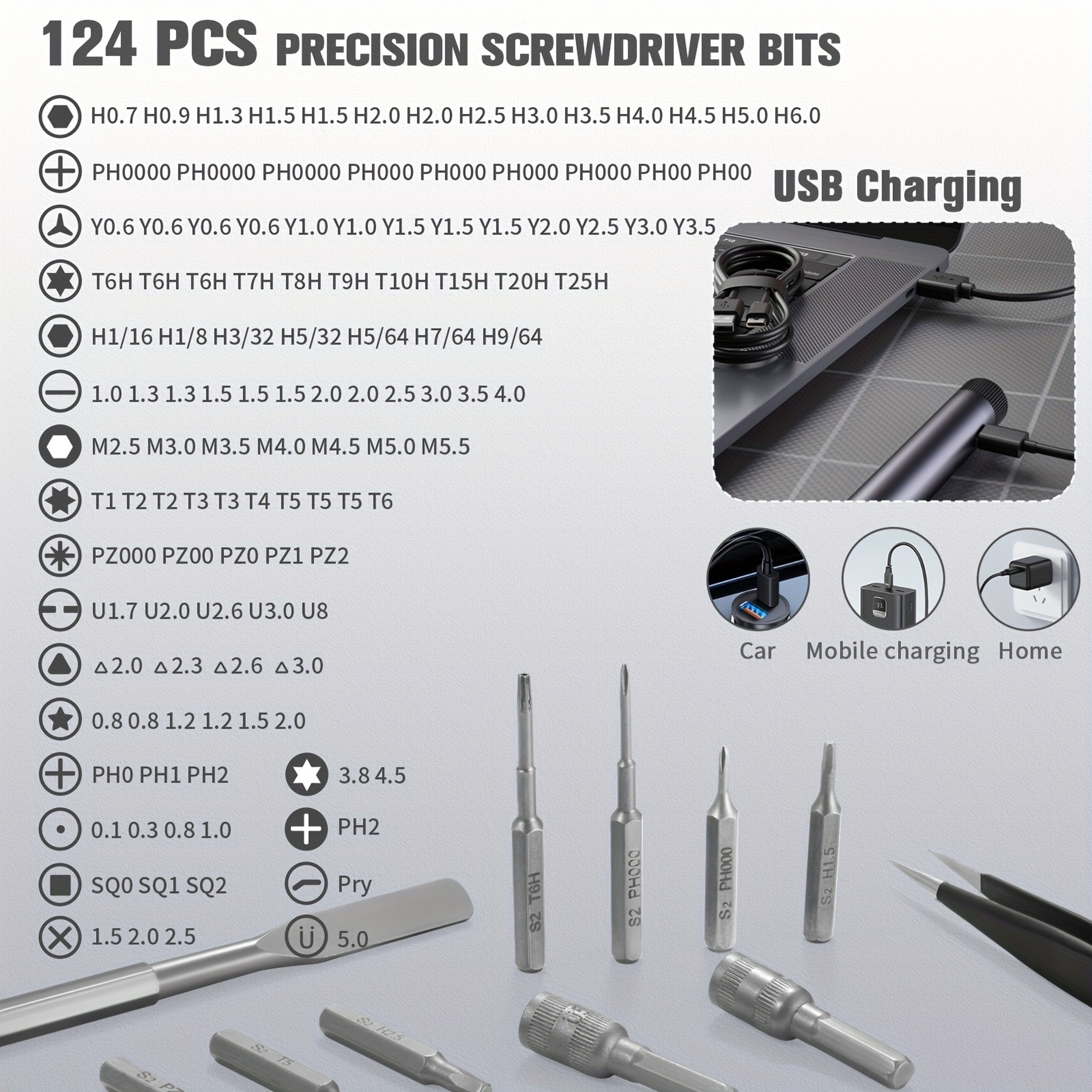 Portable Magnetic Phillips Bits Set, Durable Alloy for PC, iPhone DIY Repairs – view 6