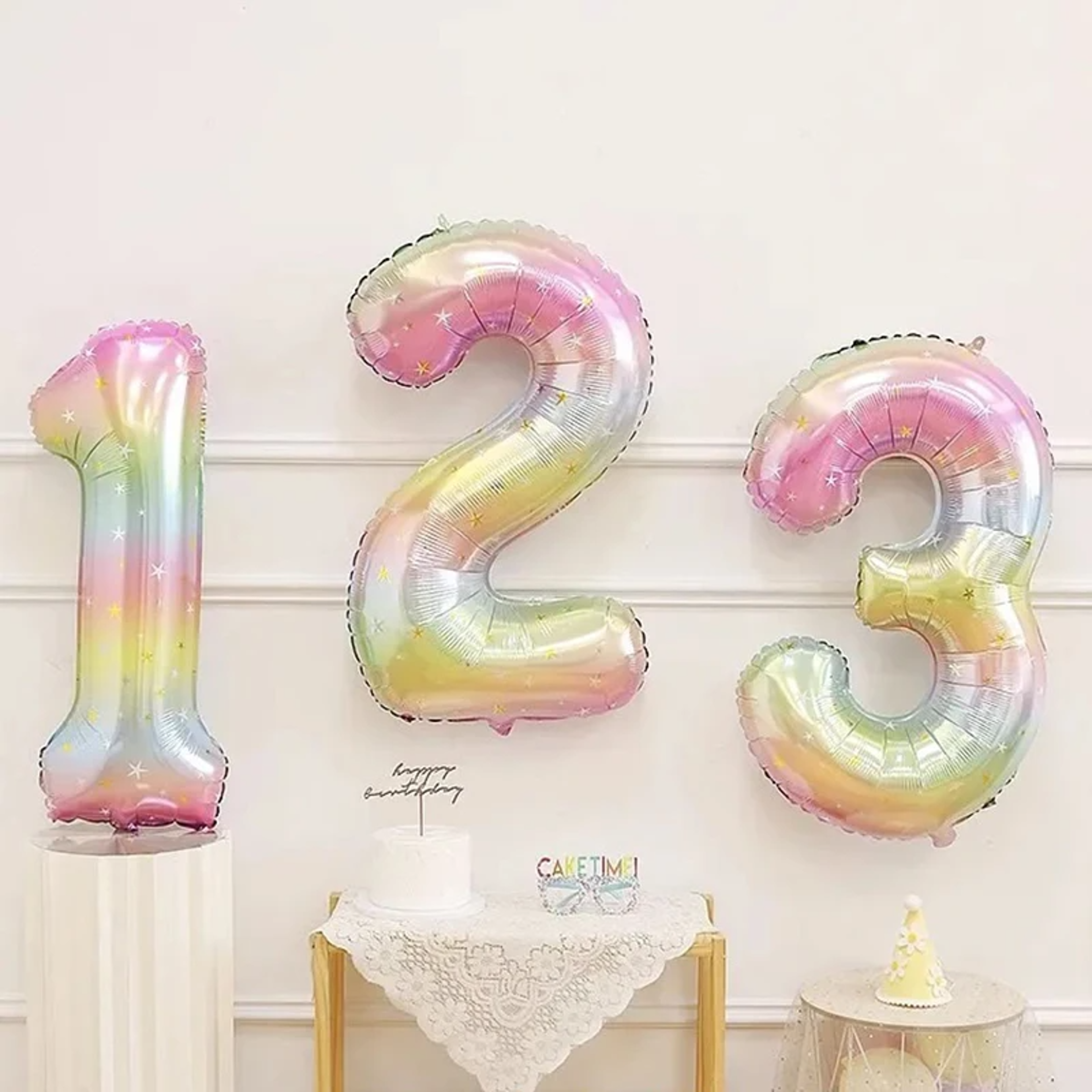 Printed Digital Foil Balloon With Stars For Birthday Anniversary Holiday Celebrations 3