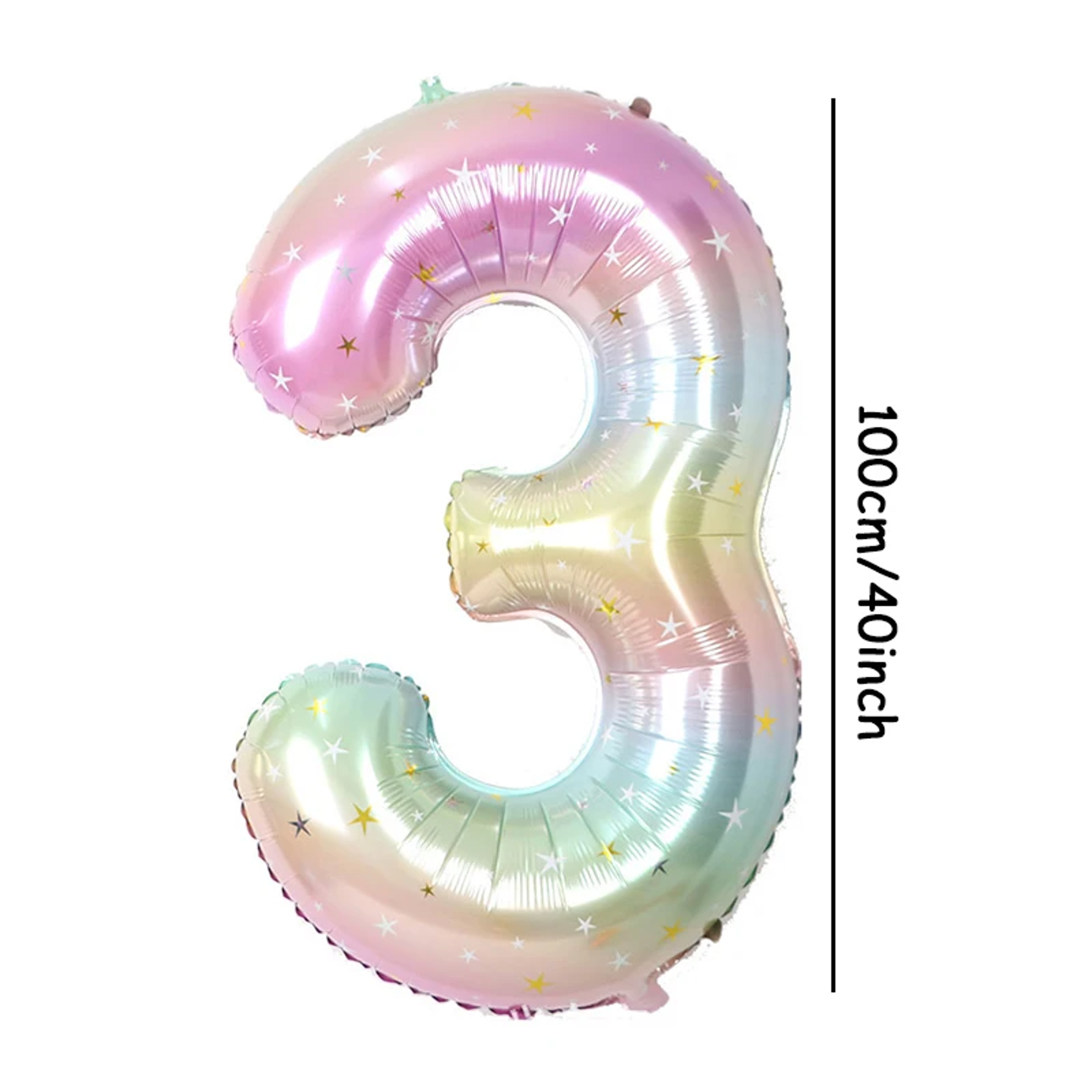 Printed Digital Foil Balloon With Stars For Birthday Anniversary Holiday Celebrations 6