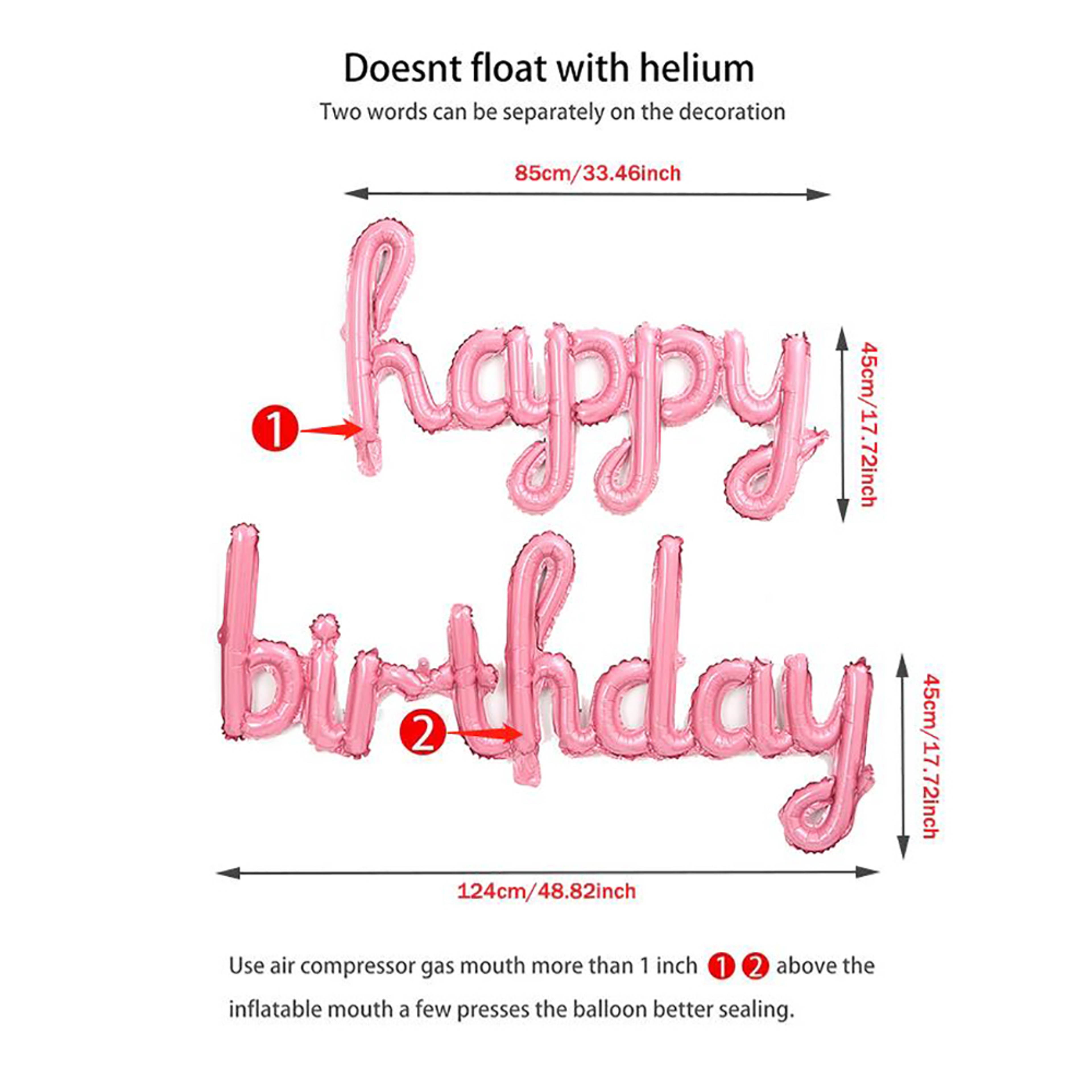 Aluminium Foil Balloon Pink Purple Birthday Party Decoration, DIY Home Accessories Prop – view 6