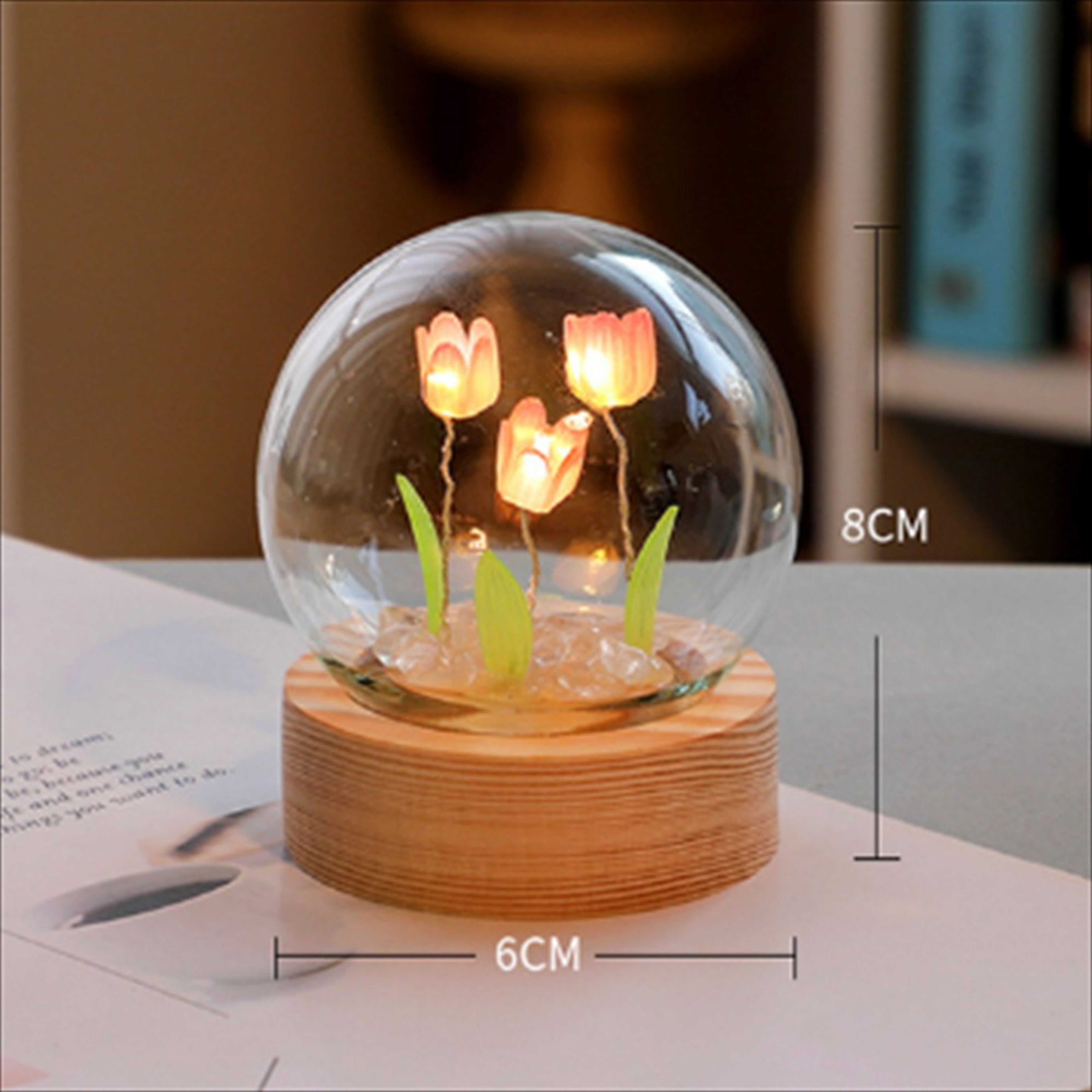 Cute Floral Tulip Night Light For Bedroom Room Decor Valentines Day Gift Lampara Tulipanes Girlfrie 3